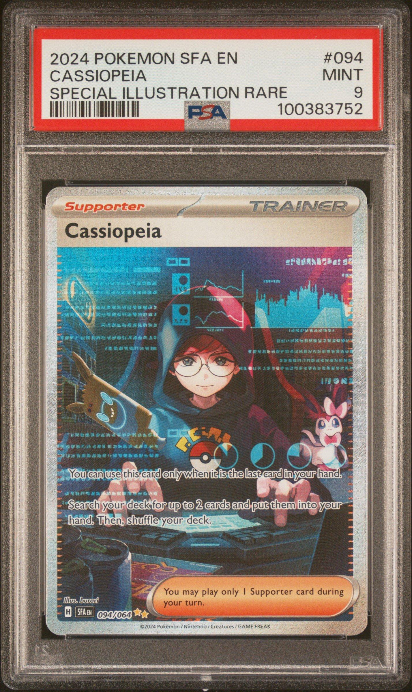 2024 Pokemon Sfa En-shrouded Fable 094 Cassiopeia Special Illustration Rare PSA 9