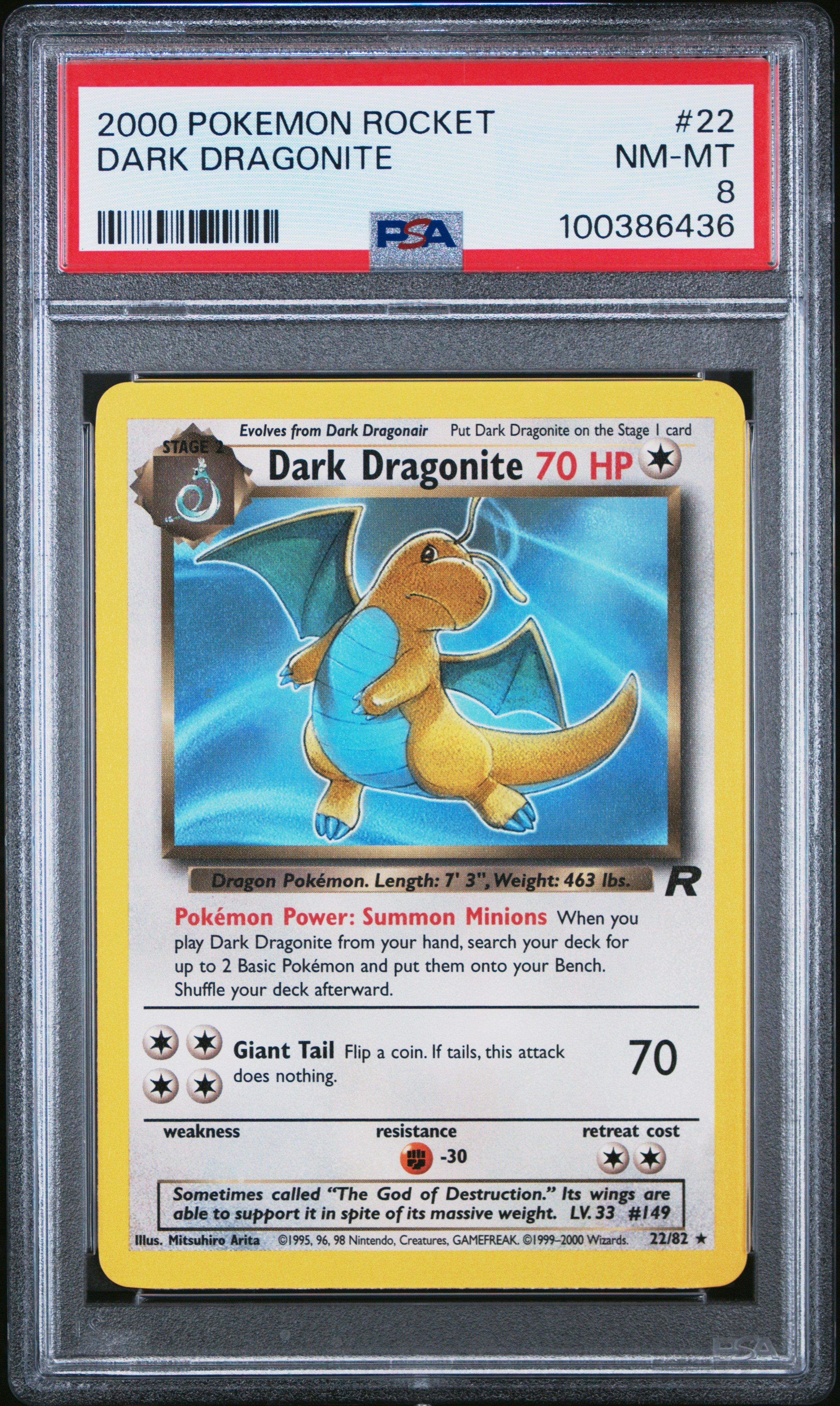 2000 Pokemon Rocket Dark Dragonite PSA