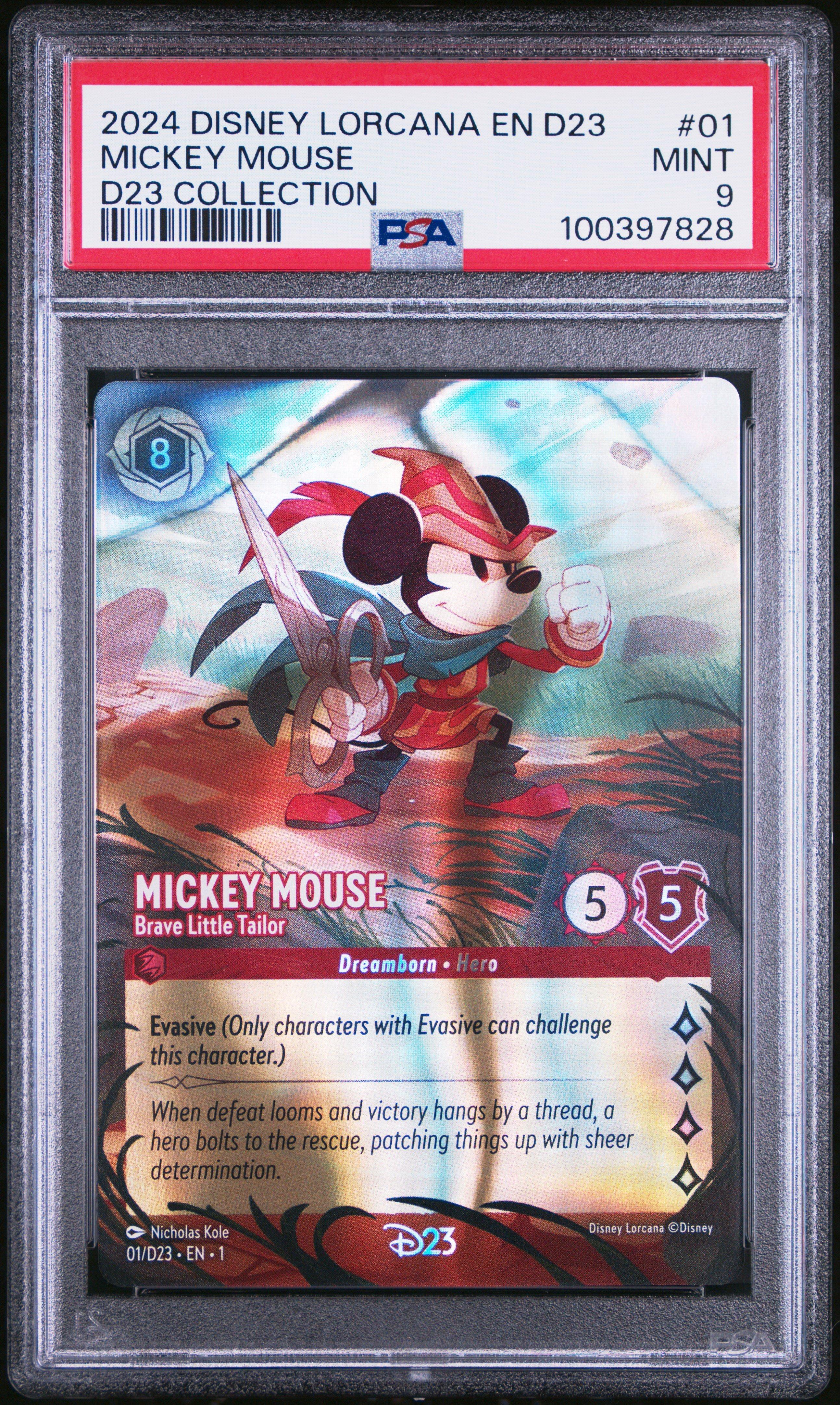 2024 Disney Lorcana En D23-d23 Expo Promo 01 Mickey Mouse - Brave