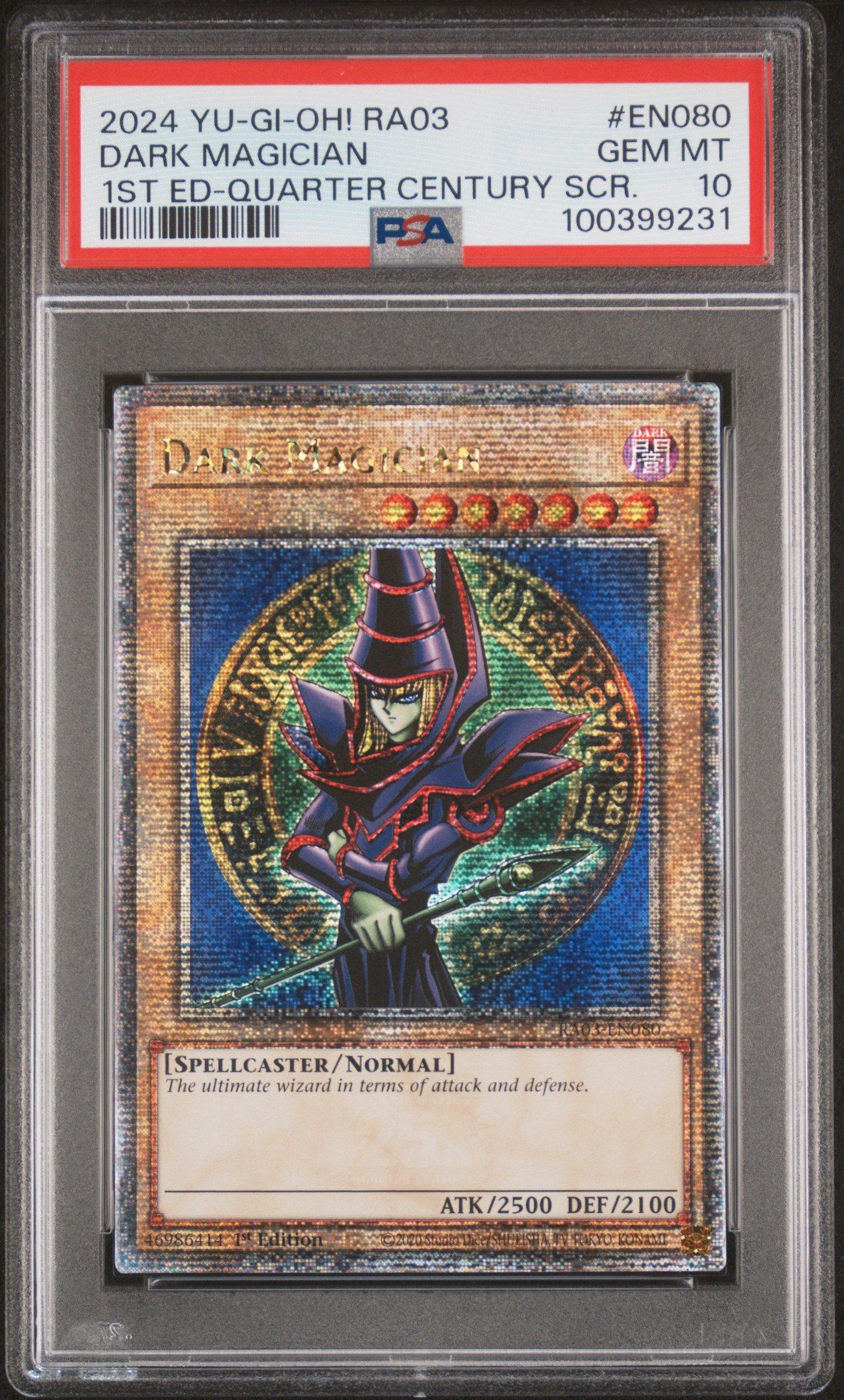 2024 Yu-gi-oh! Ra03-quarter Century Bonanza En080 Dark Magician 1st Edition-quarter Century Secret Rare PSA 10