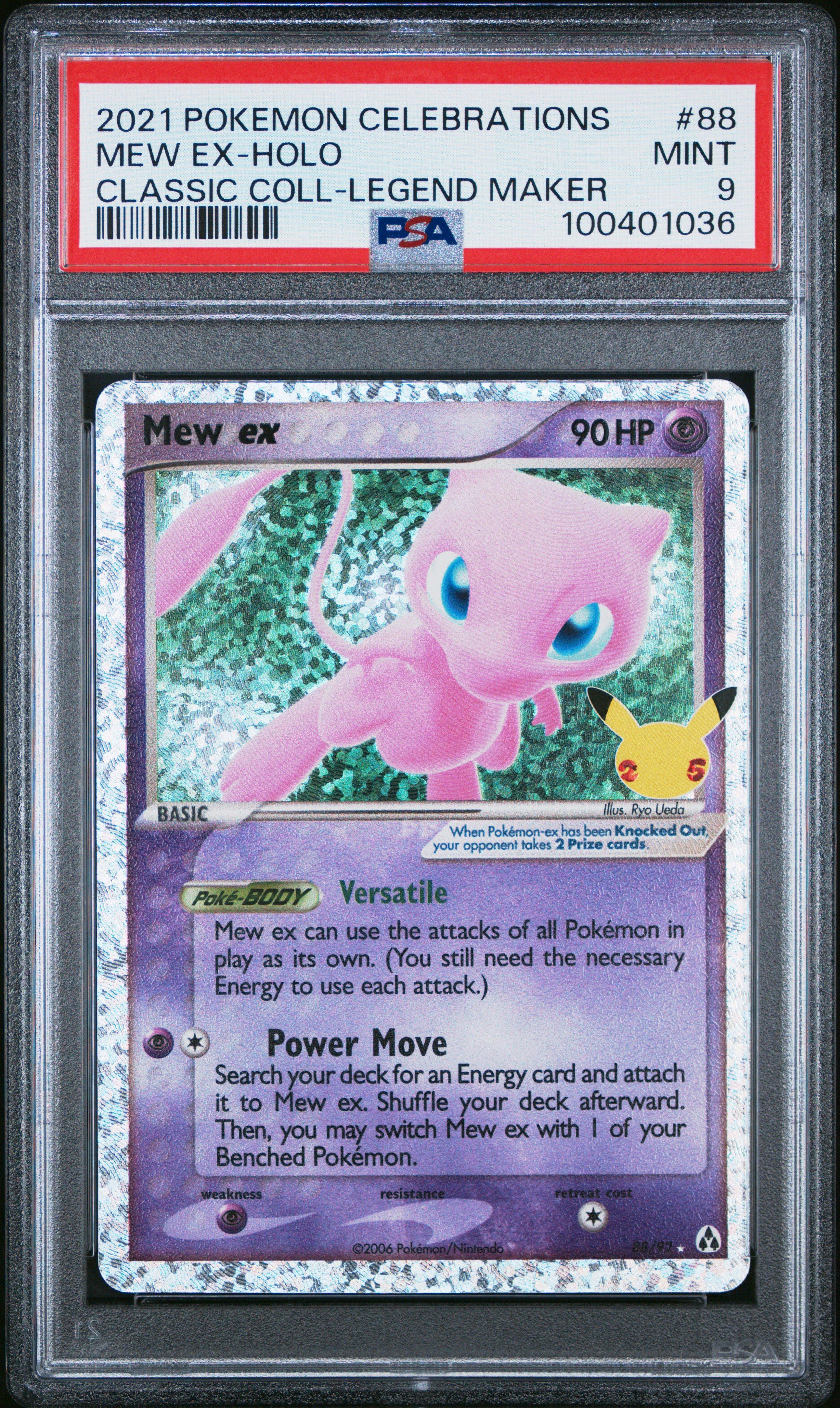 2021 Pokemon Celebrations Classic Collection 88 Mew Ex-holo PSA 9