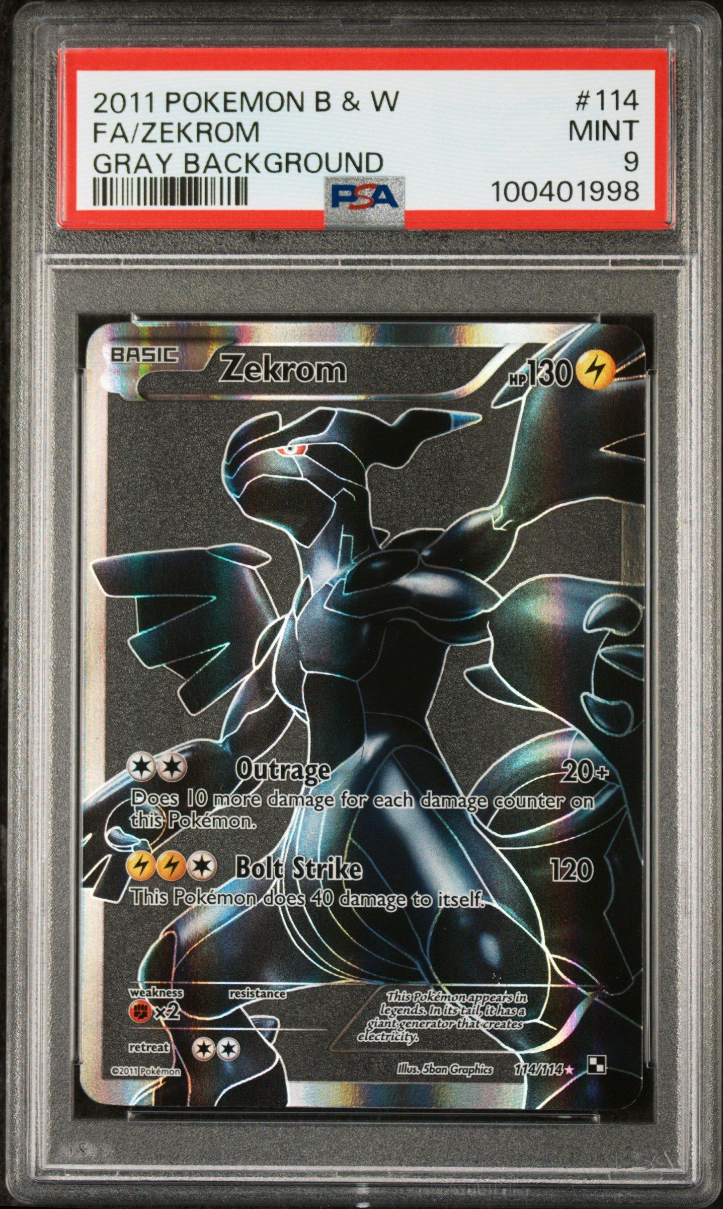 2011 Pokemon Black & White 114 Full Art/zekrom Background PSA