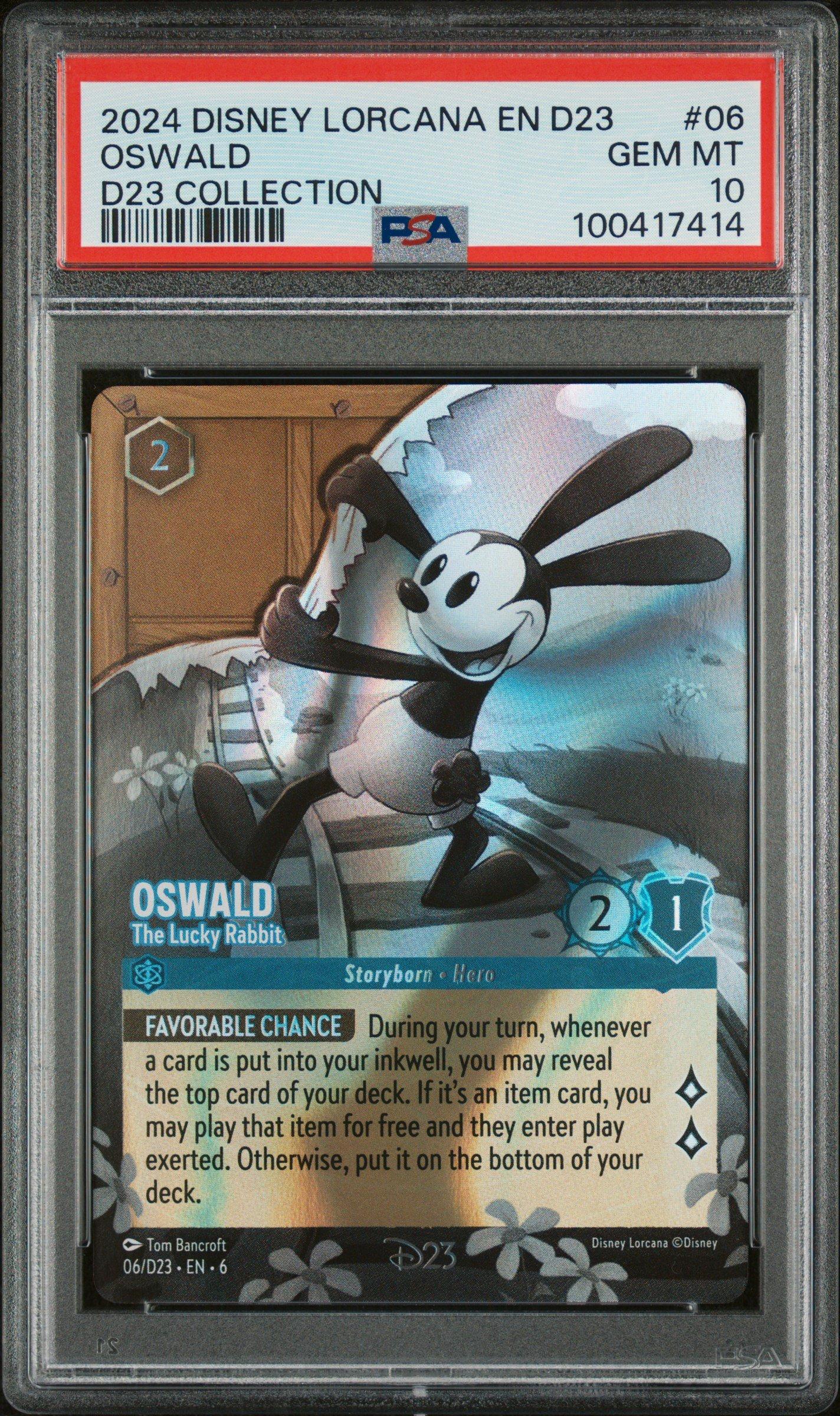 2024 Disney Lorcana En D23-d23 Expo Promo 06 Oswald - The Lucky