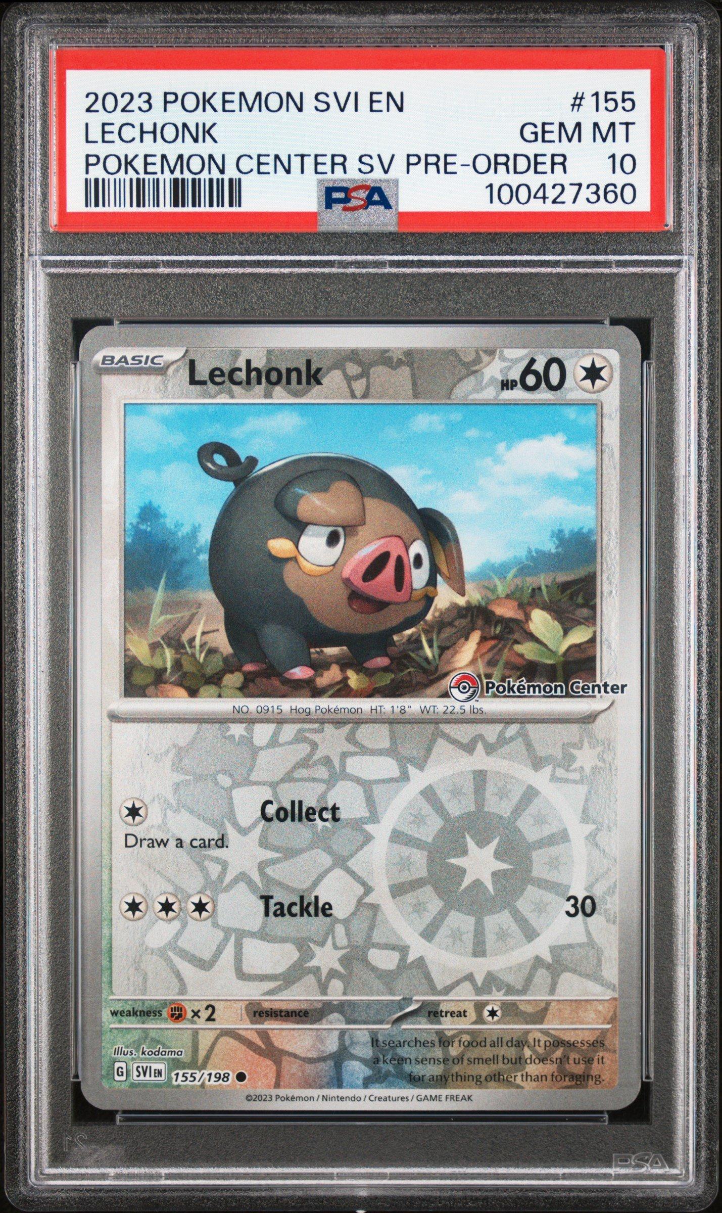 2023 Pokemon Svi En-scarlet & Violet 155 Lechonk Pokemon Center