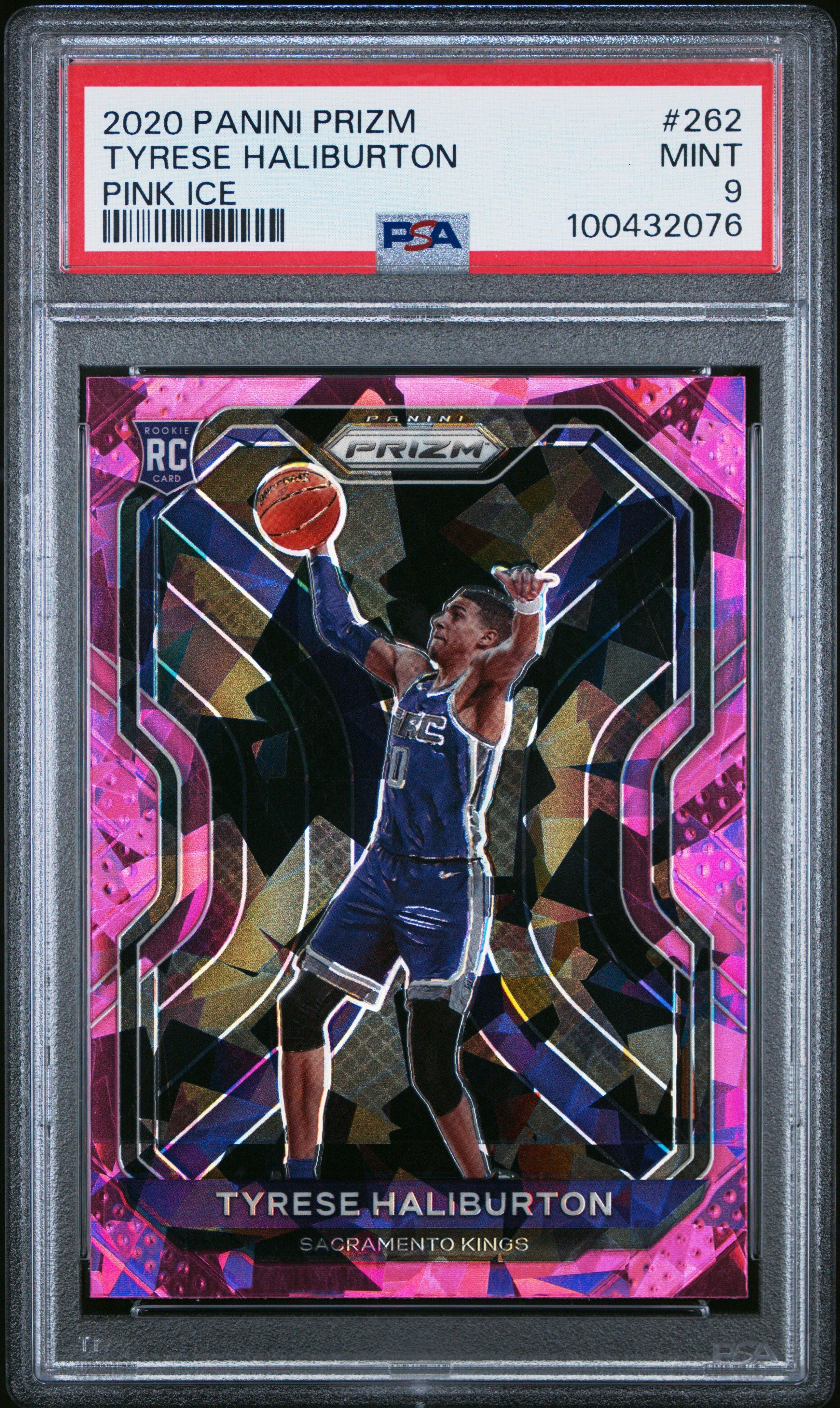 2020 Panini Prizm 262 Tyrese Haliburton Ice PSA