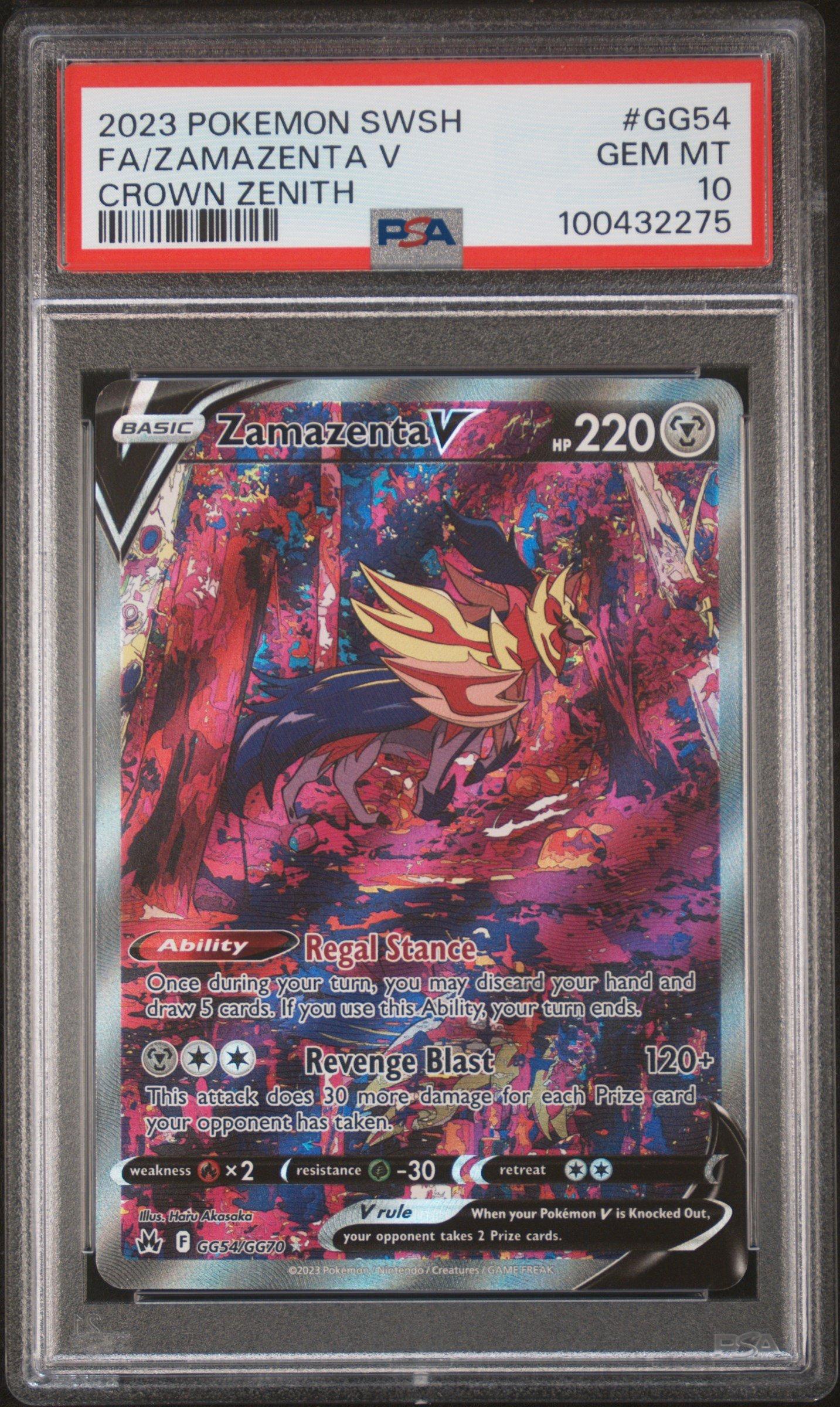2023 Pokemon Sword And Shield Crown Zenith Gg54 Full Art/zamazenta V PSA