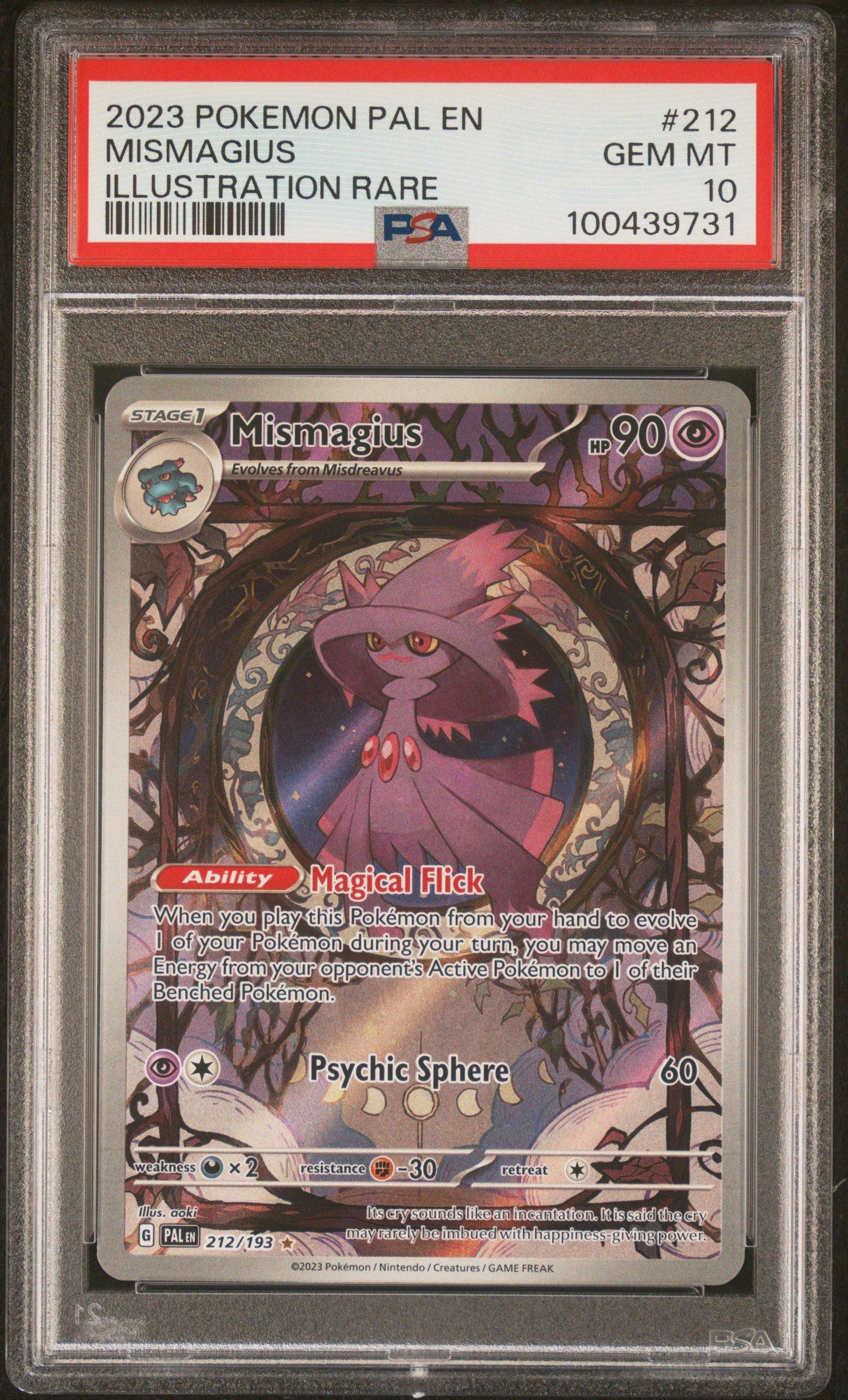 2023 Pokemon Pal En-paldea Evolved 212 Mismagius Illustration Rare PSA