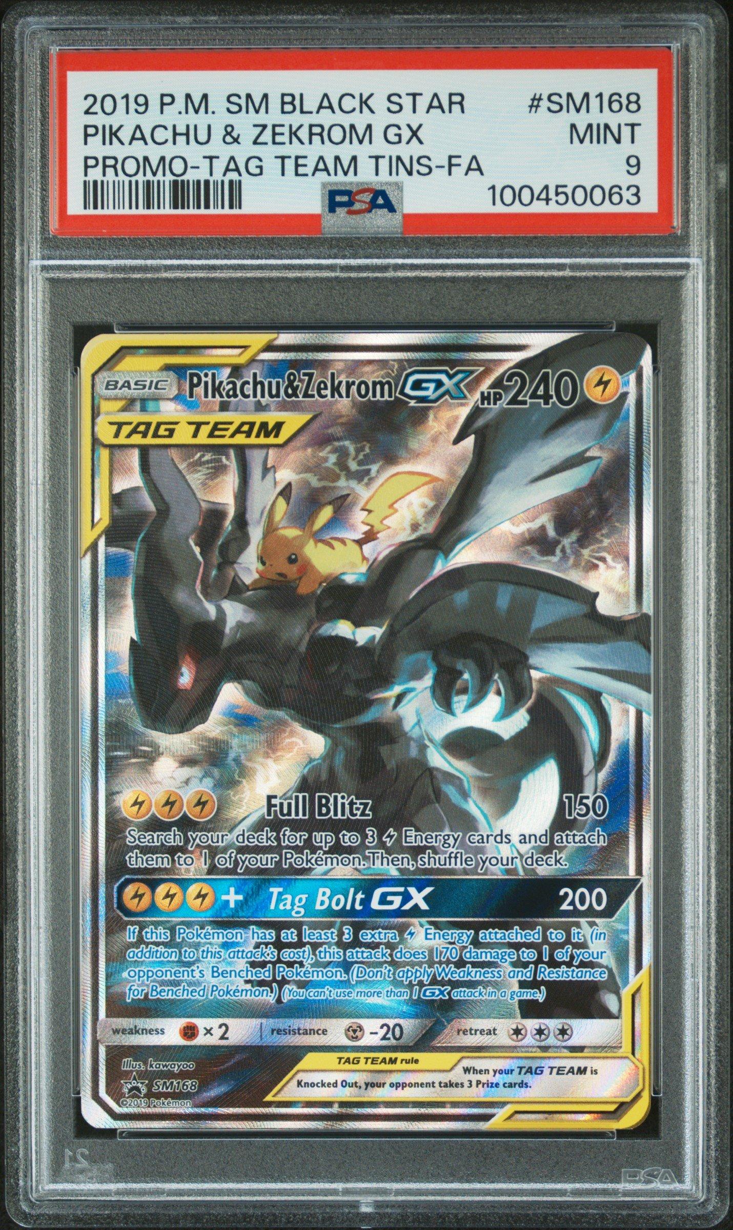 2019 Pokemon Sm Black Star Promo Sm168 Full Art/pikachu & Zekrom
