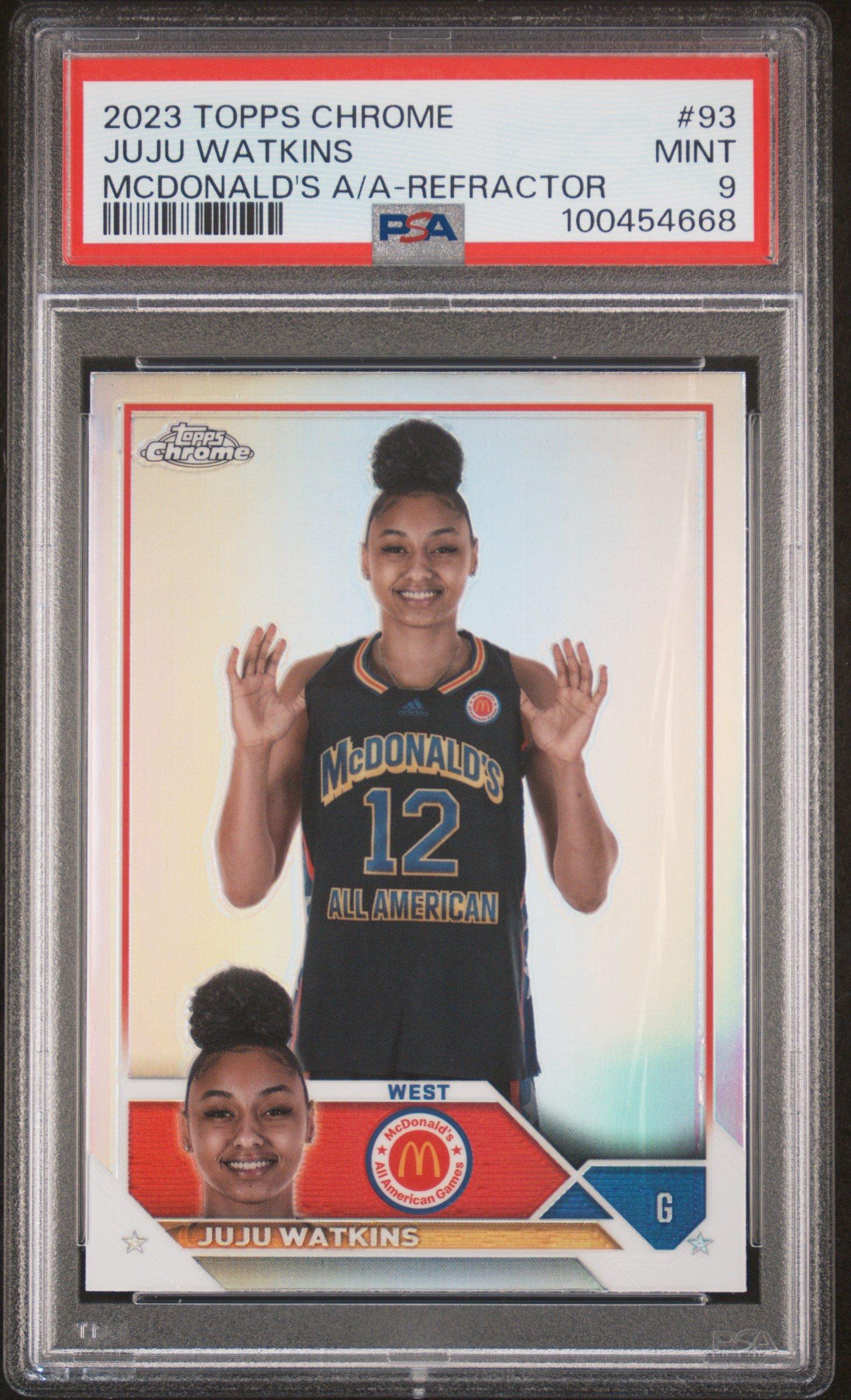 2023 Topps Chrome Mcdonald's All-american 93 Juju Watkins Refractor PSA