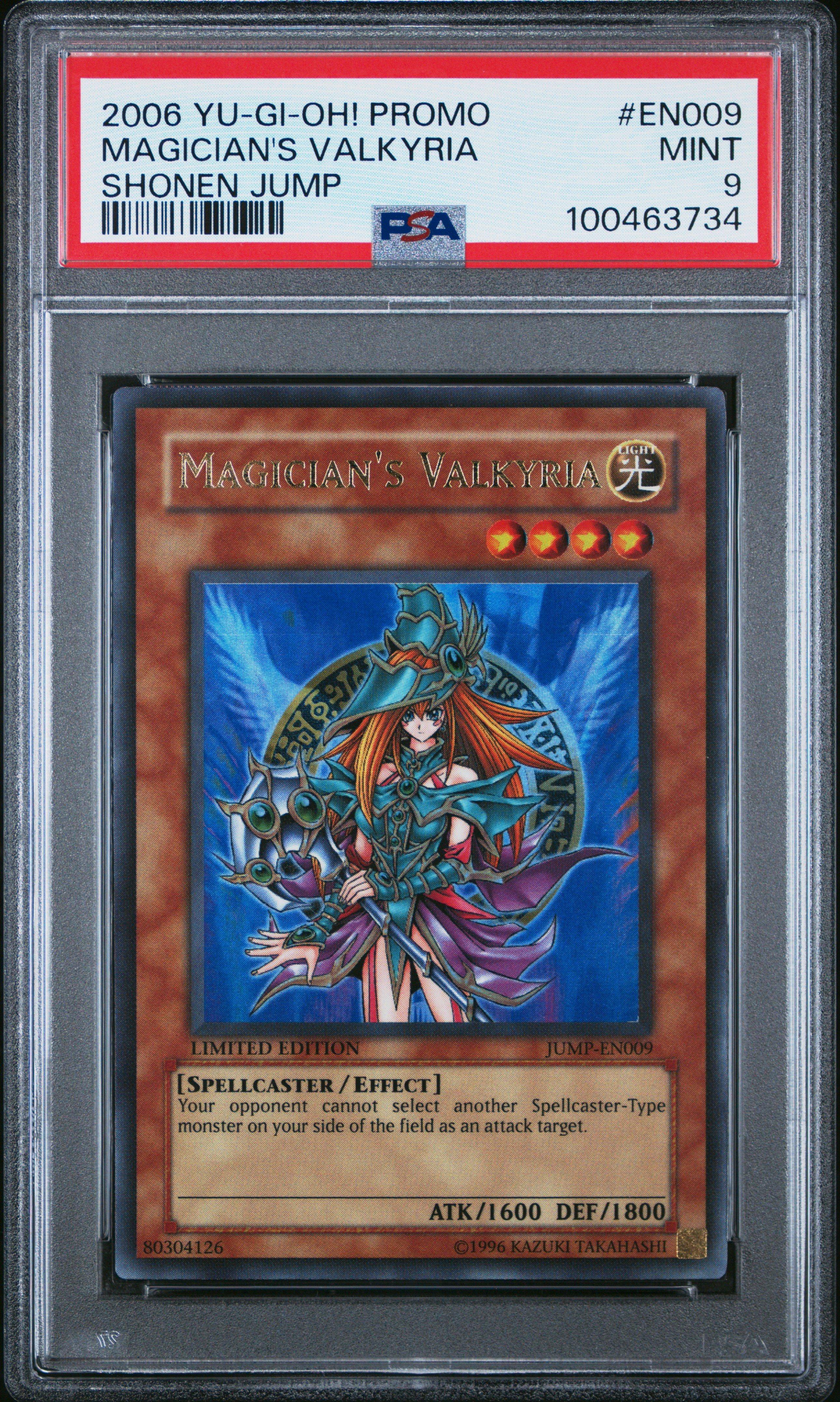 2006 Yu-gi-oh! Promo En009 Magician's Valkyria Shonen Jump PSA 9