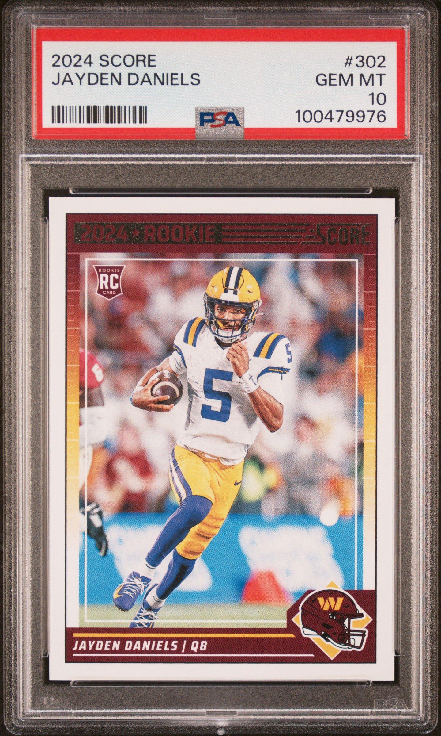 2024 Panini Score 302 Jayden Daniels PSA