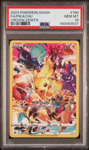 2023 Pokemon Sword And Shield Crown Zenith 160 Full Art/pikachu