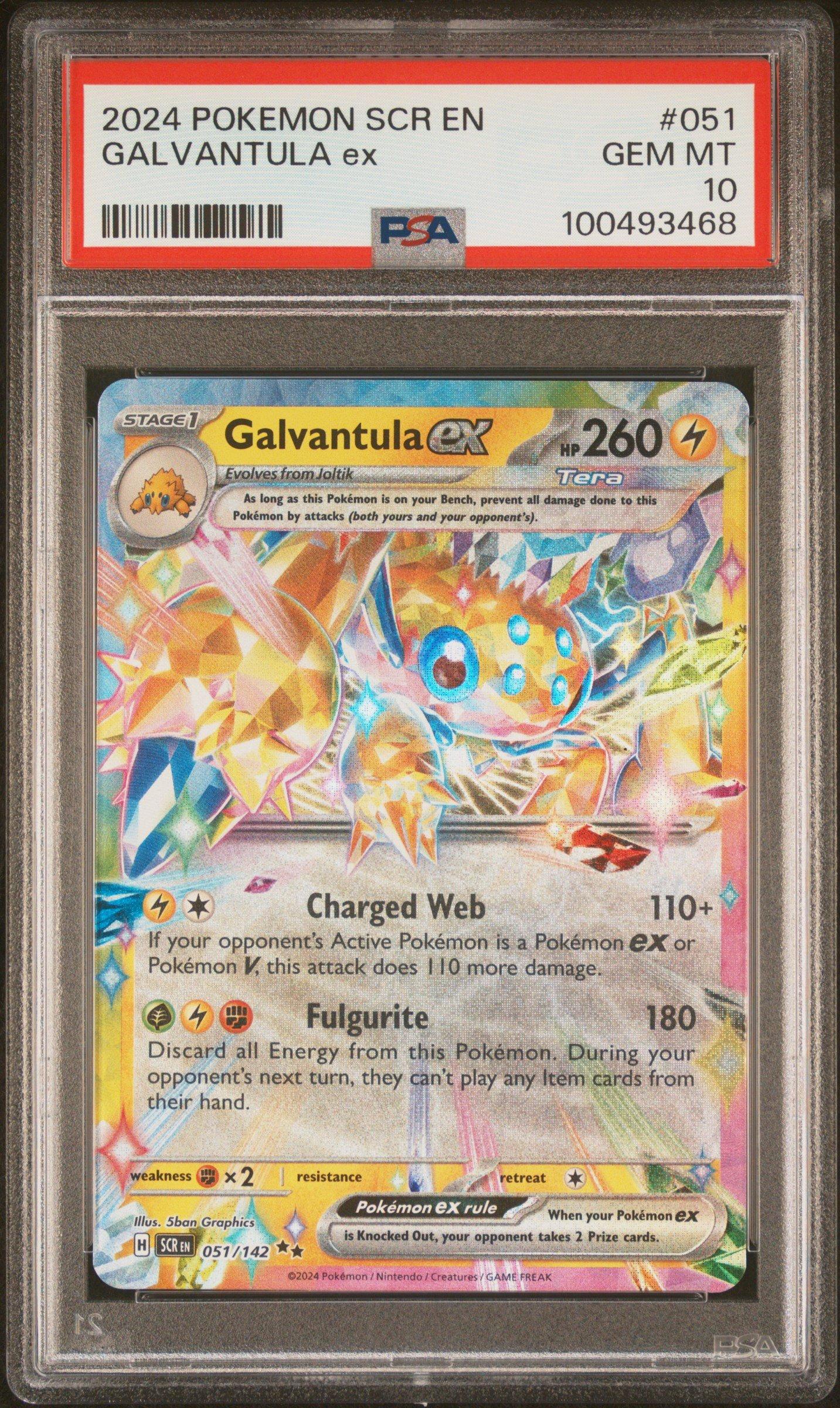 2024 Pokemon Scr En-stellar Crown 051 Galvantula Ex PSA
