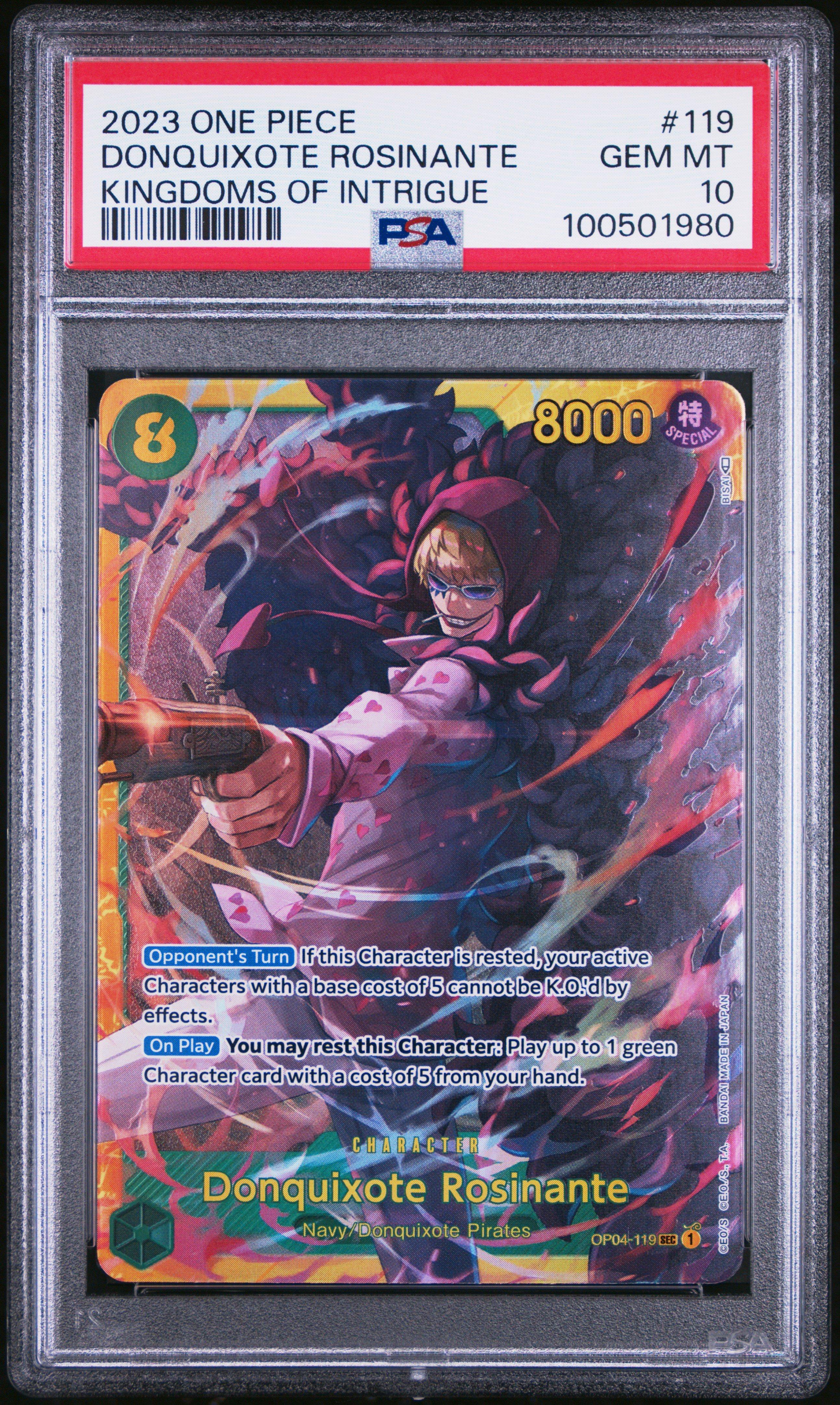 2023 One Piece Kingdoms Of Intrigue 119 Donquixote Rosinante PSA