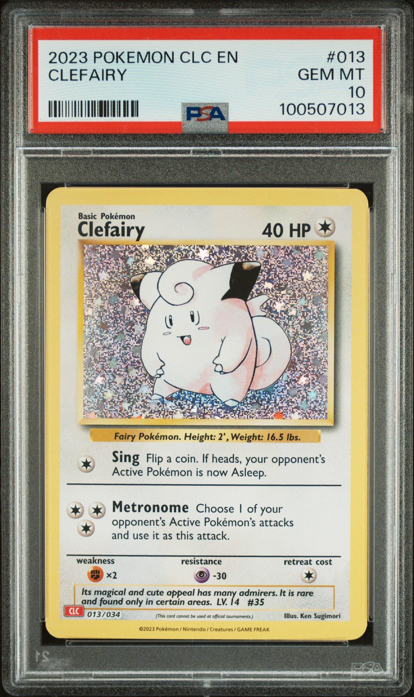 2023 Pokemon Clc-trading Card Game Classic Charizard & Ho-oh Ex Deck 013 Clefairy PSA