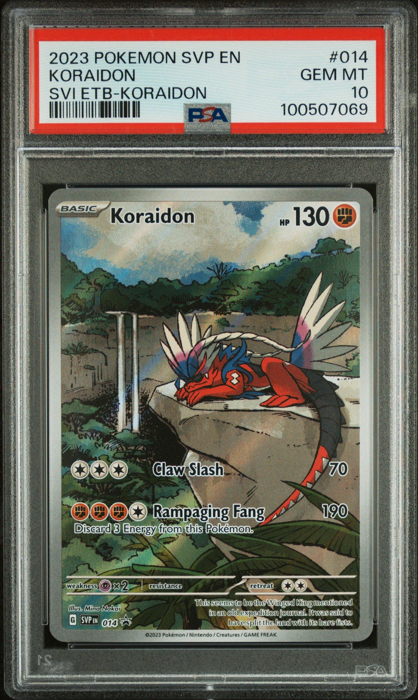 2023 Pokemon Svp En-sv Black Star Promo 014 Koraidon Scarlet & Violet Elite Trainer Box-koraidon PSA