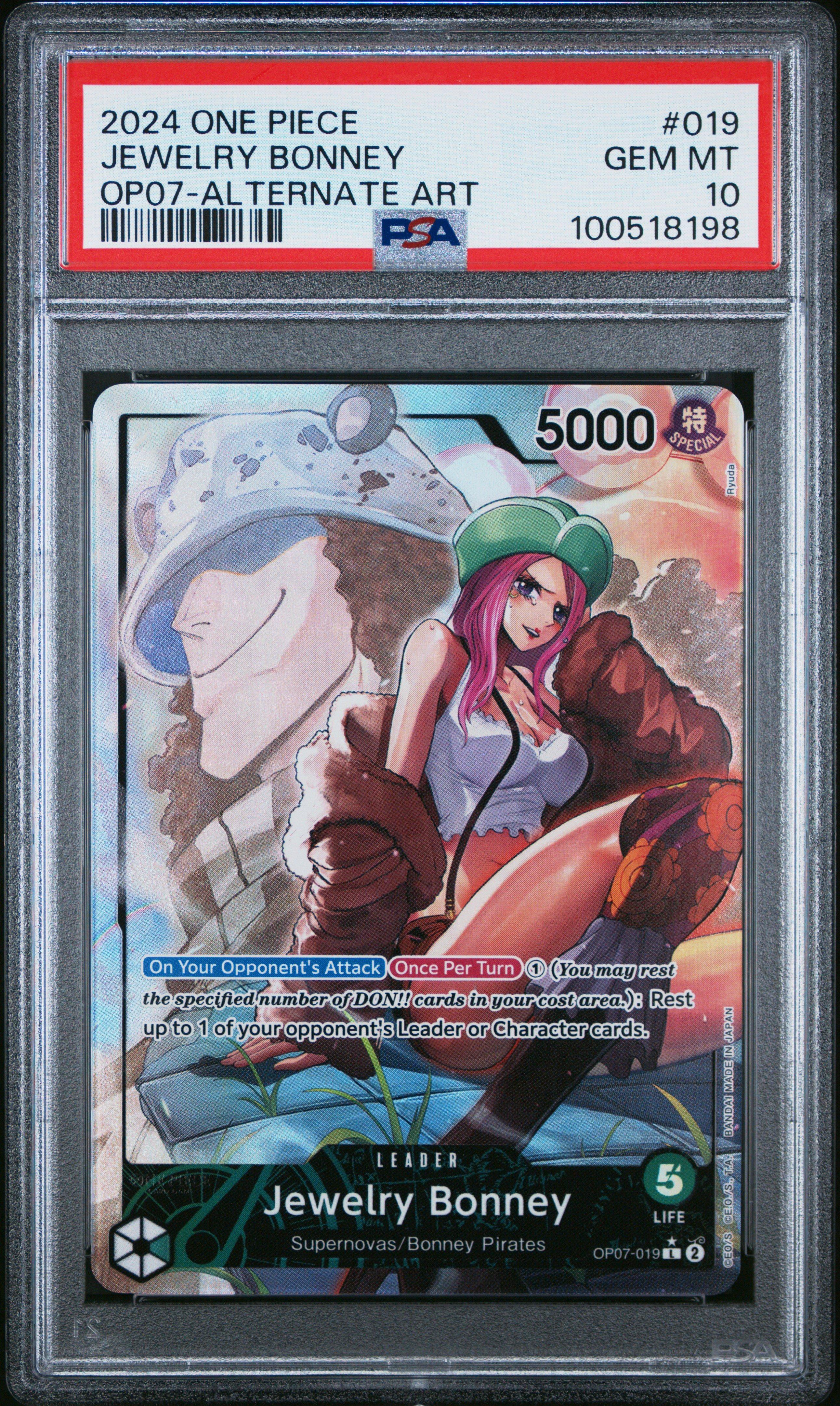 ワンピース カードゲーム 2024 ONE PIECE JEWELRY BONNEY PSA 10 2024 One Piece Op07-500 Years In The Future 019 Jewelry Bonney
