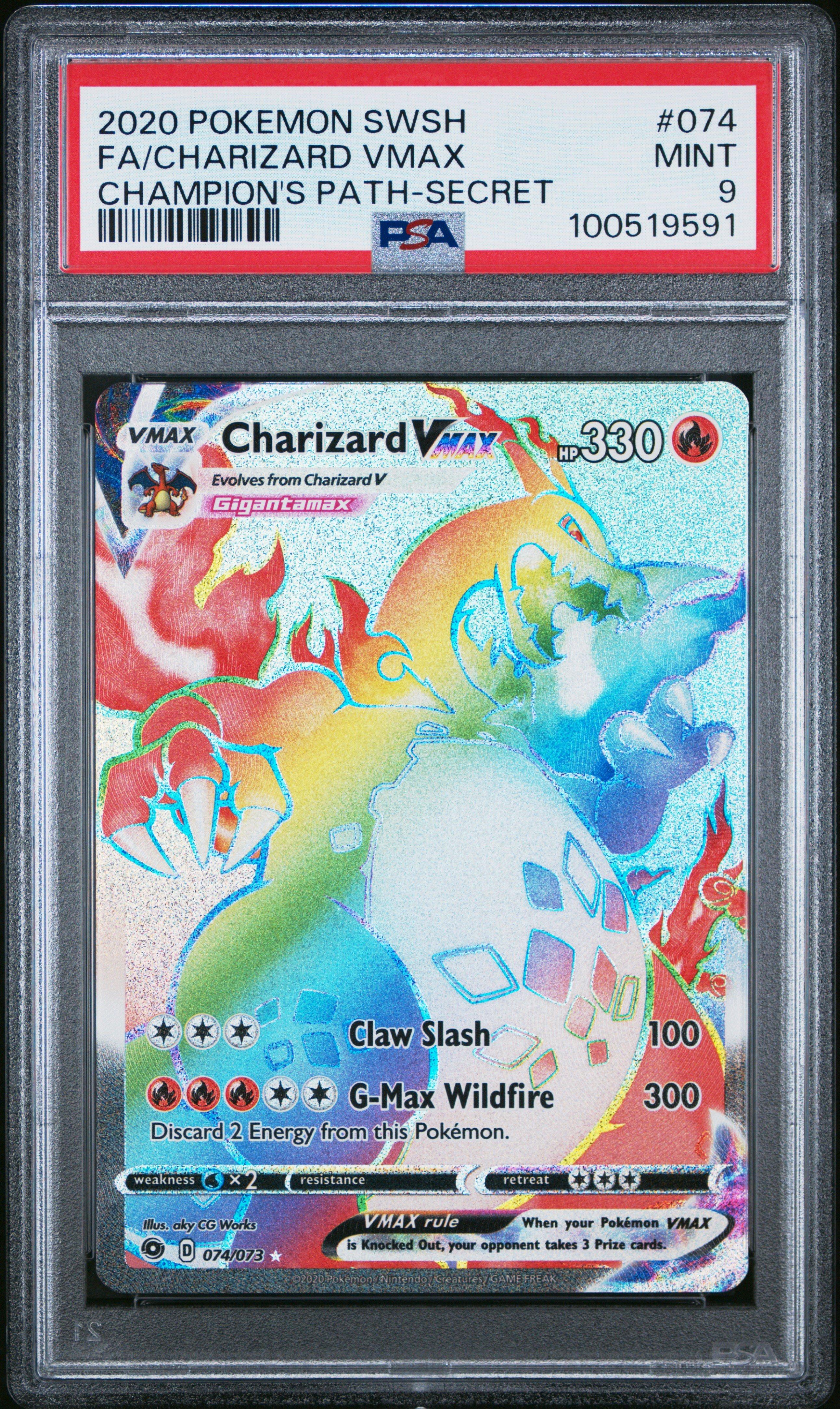 GameStop 2020 Pokemon Sword & Shield Champion's Path 074 Full Art/charizard  Vmax Secret PSA | MainPlace Mall