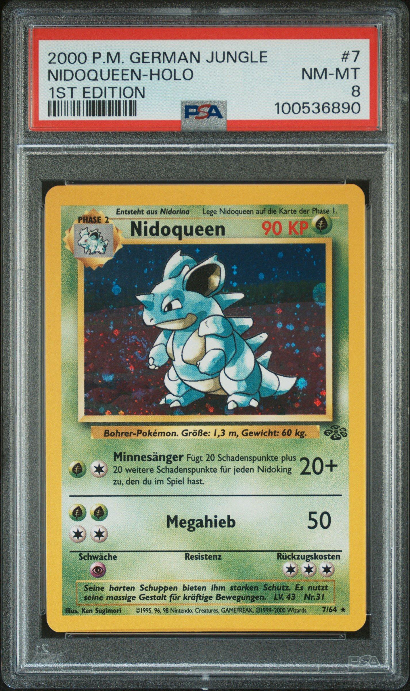 german first edition pokemon cards PSA 8 NM- MT 2000 Pokemon German Jungle 7