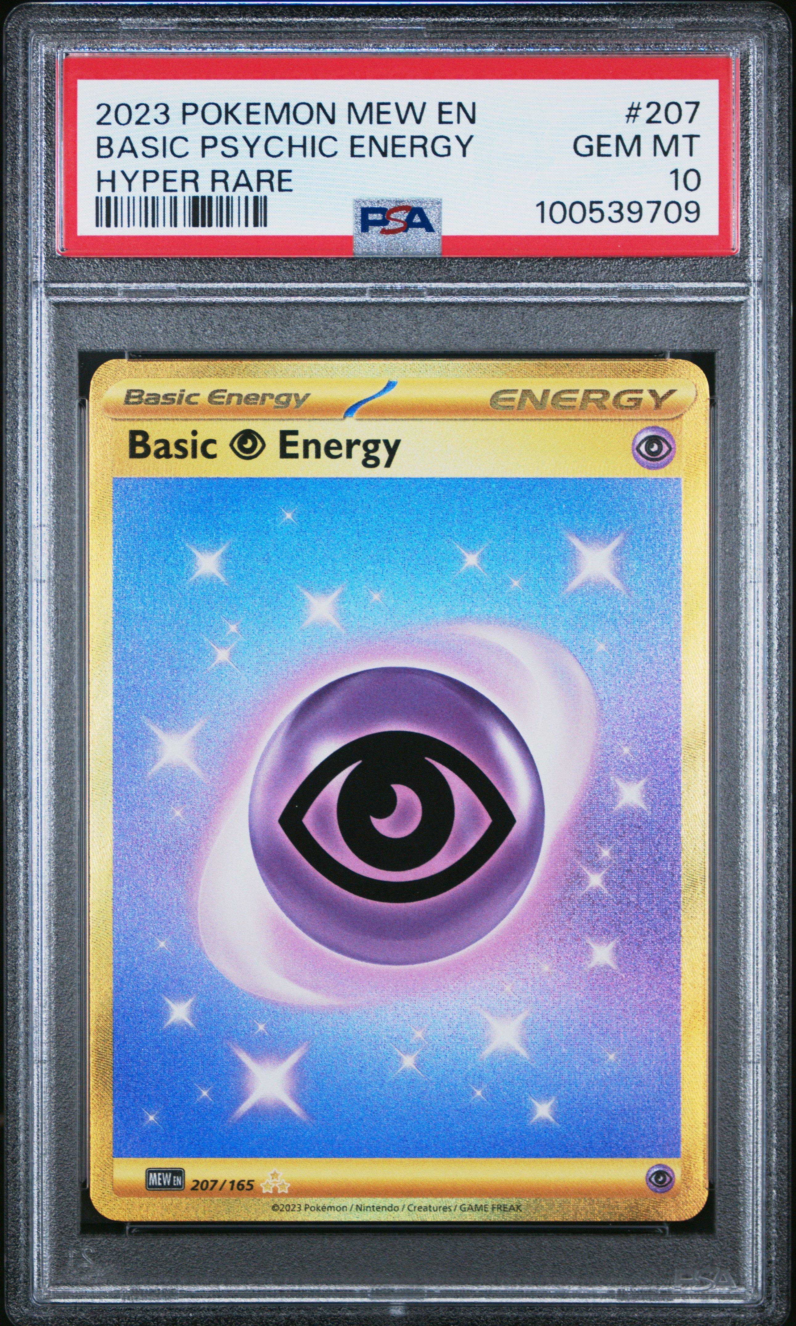 2023 Pokemon Mew En-151 207 Basic Psychic Energy Hyper Rare PSA