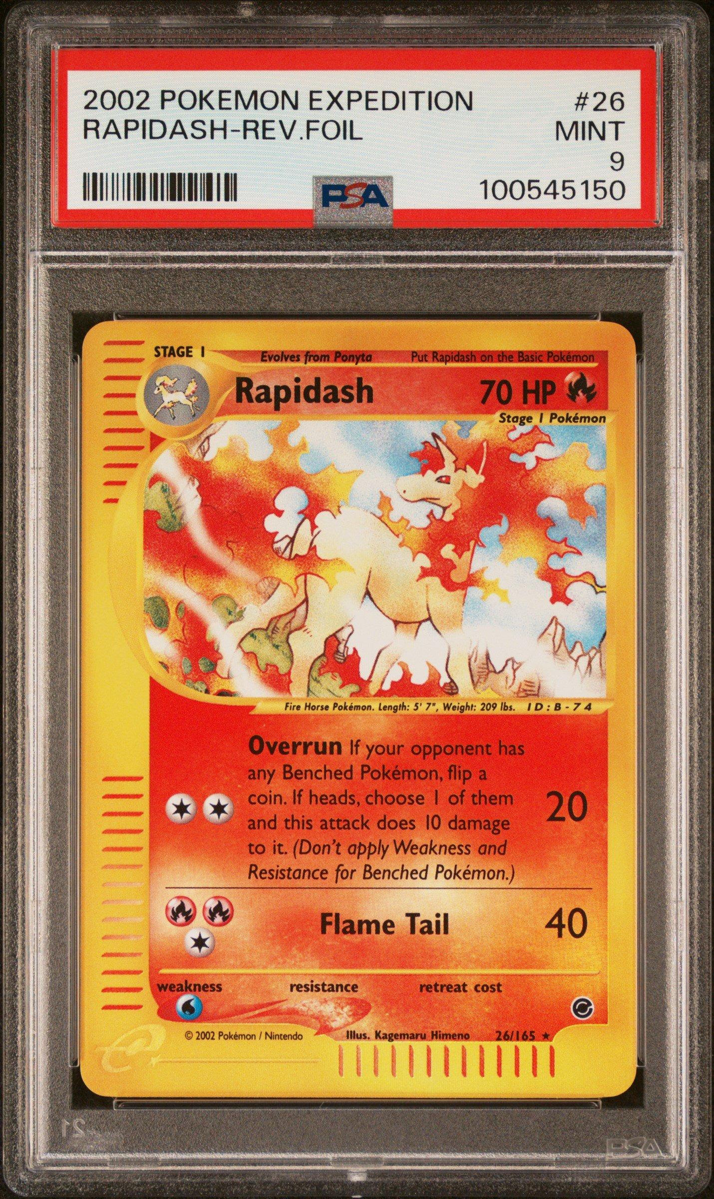 2002 Pokemon Expedition Rapidash-reverse Foil PSA