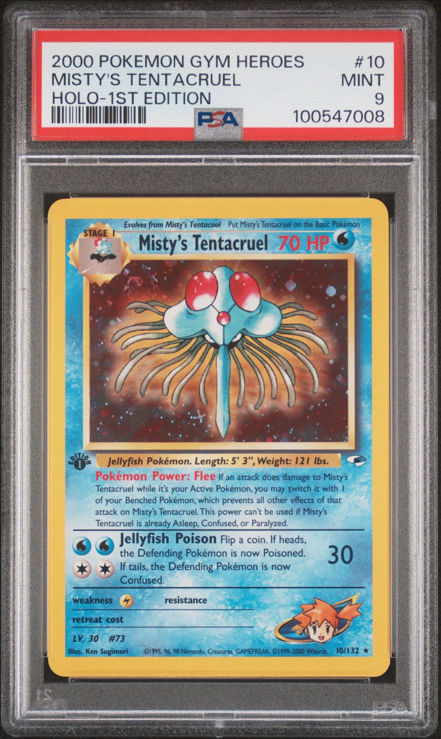 2000 Pokemon Gym Heroes 10 Misty's Tentacruel Holo-1st Edition PSA