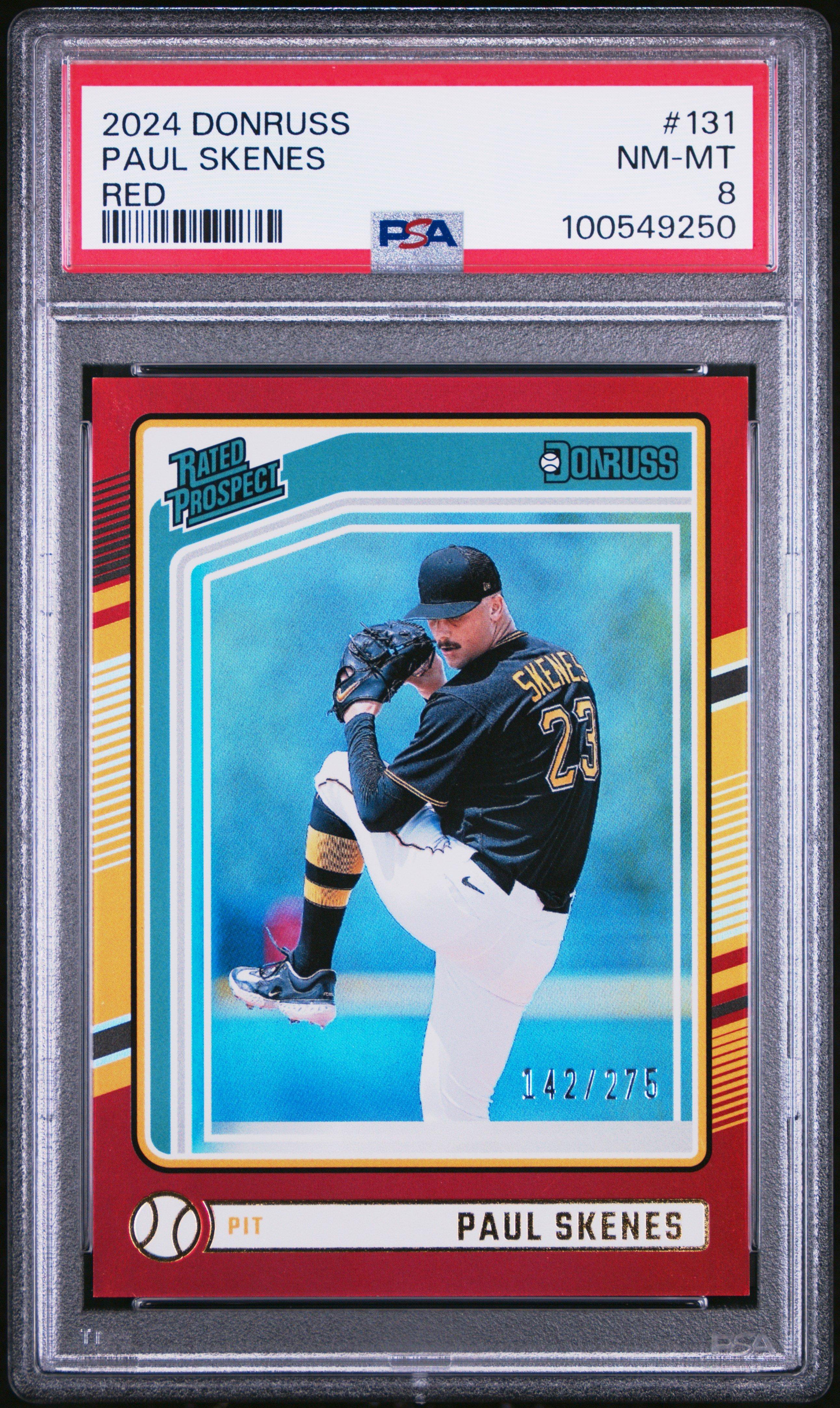 2024 Panini Donruss 131 Paul Skenes Red PSA 8