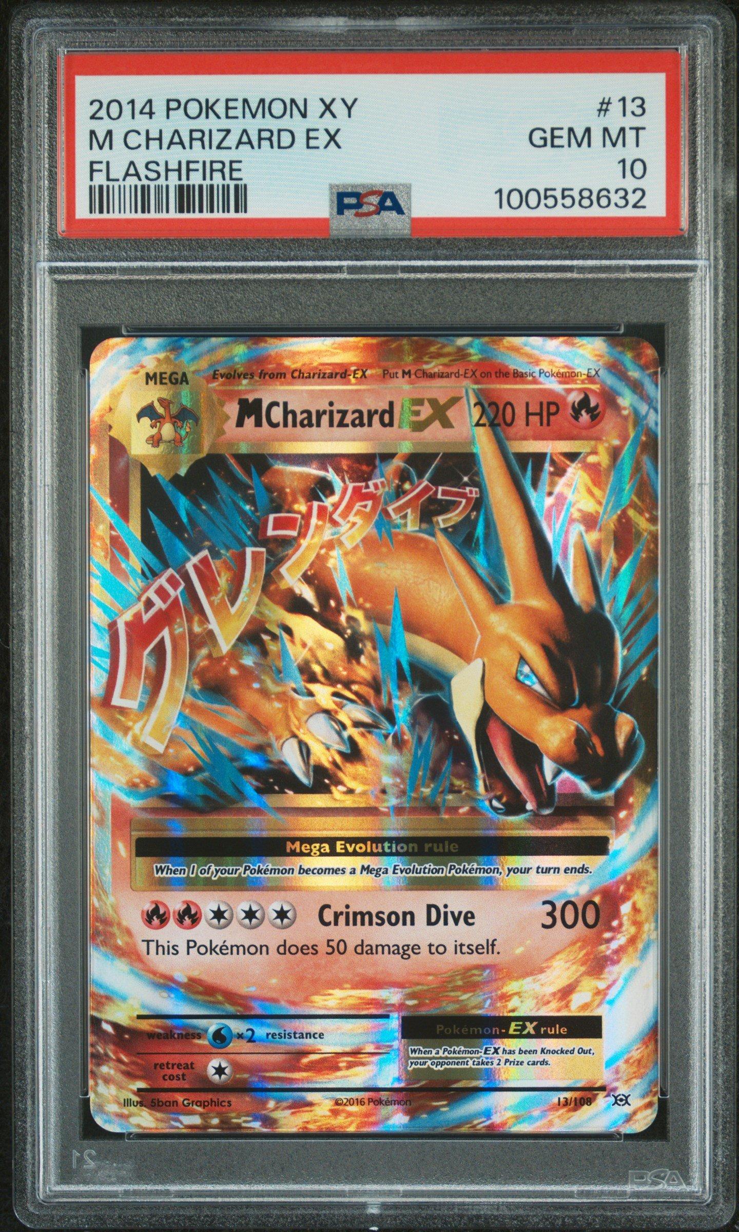 2014 Pokemon Xy Flashfire 13 M Charizard Ex PSA 10 Graded Card