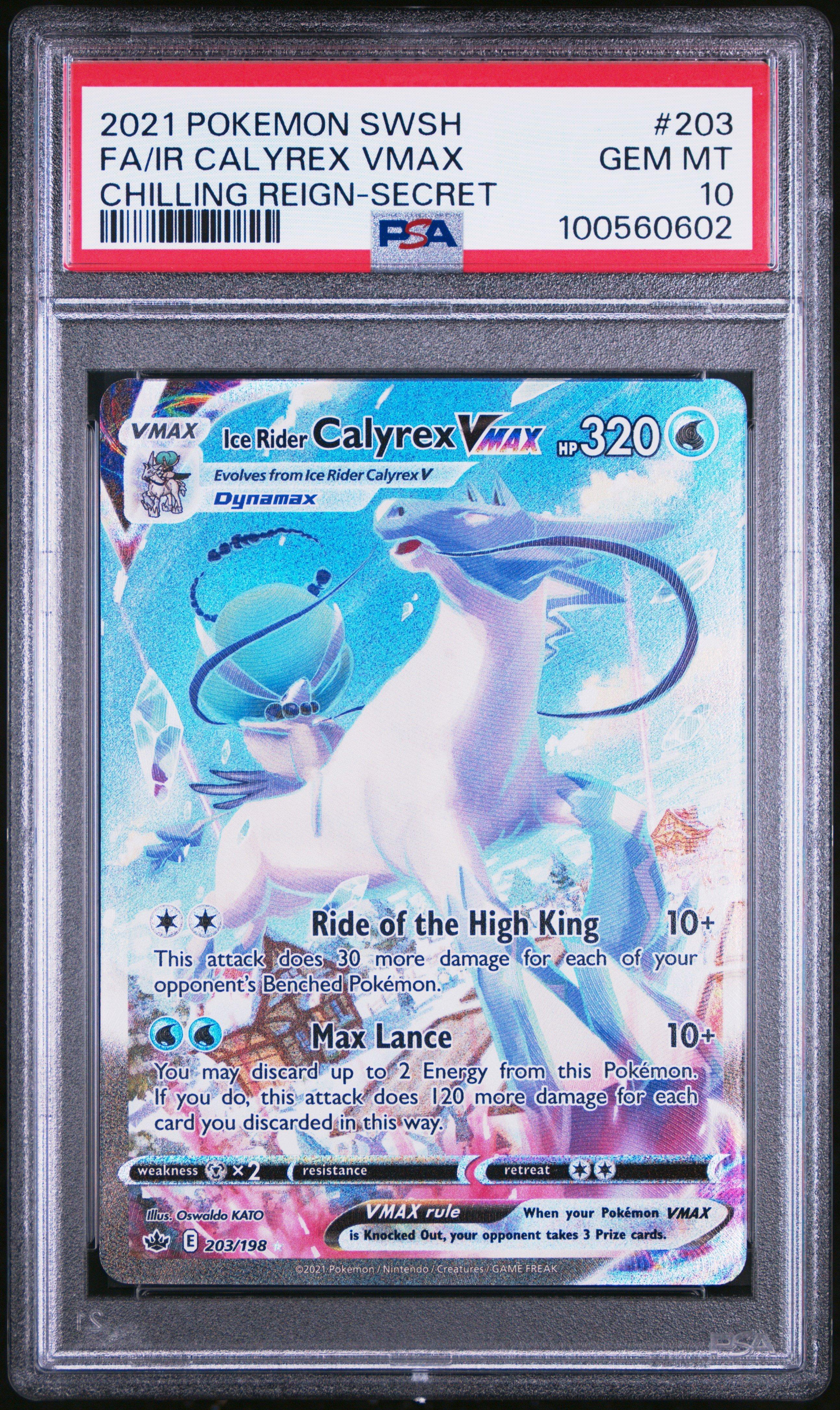 ポケモンカード Calyrex V #076 Gem Mint 10 PSA 10 GEM MINT Shadow Rider Calyrex V 076/070 Alt SR Jet Black