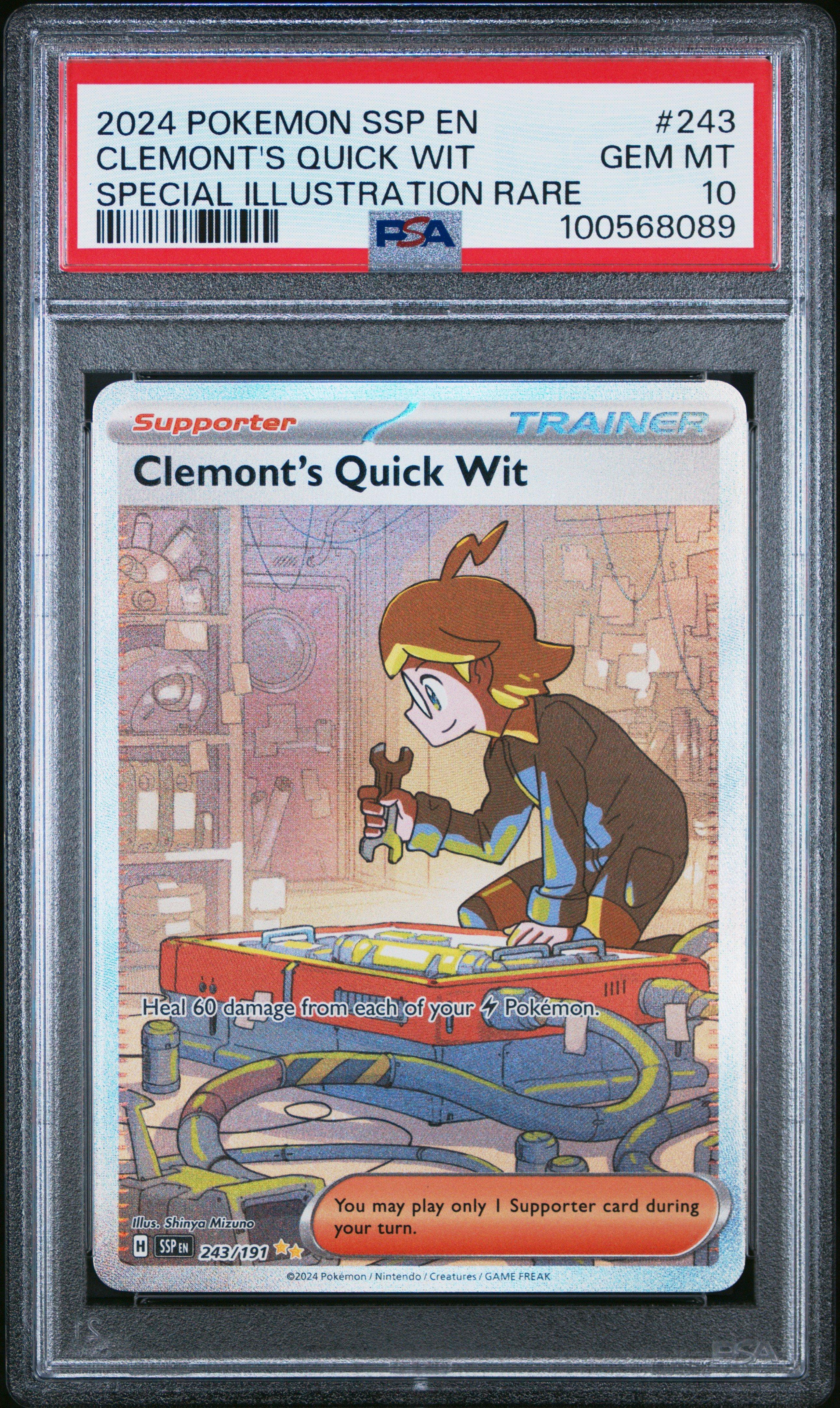 2024 Pokemon Ssp En-surging Sparks 243 Clemont's Quick Wit Special