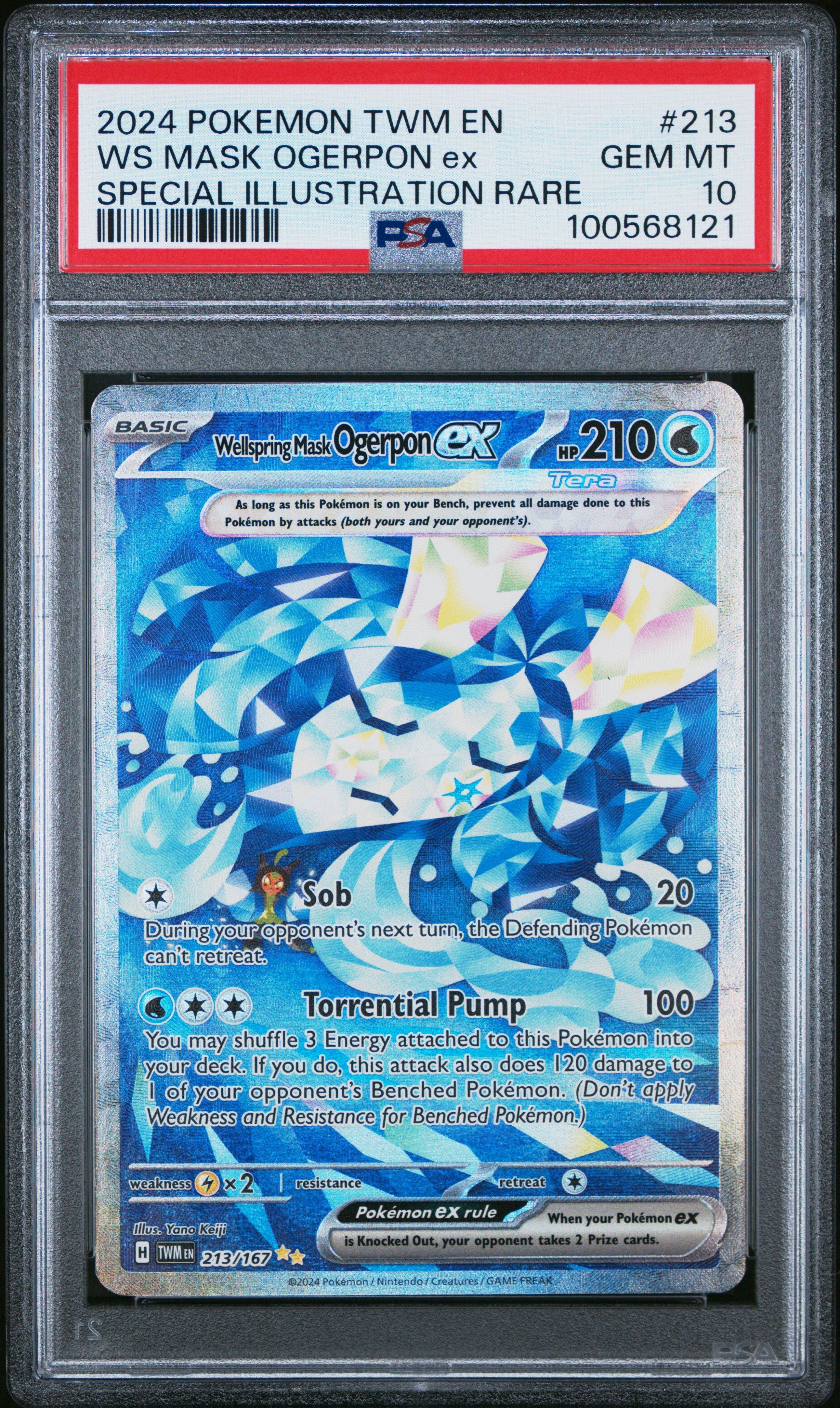 2024 Pokemon Twm En-twilight Masquerade 213 Wellspring Mask Ogerpon Ex Special Illustration Rare PSA