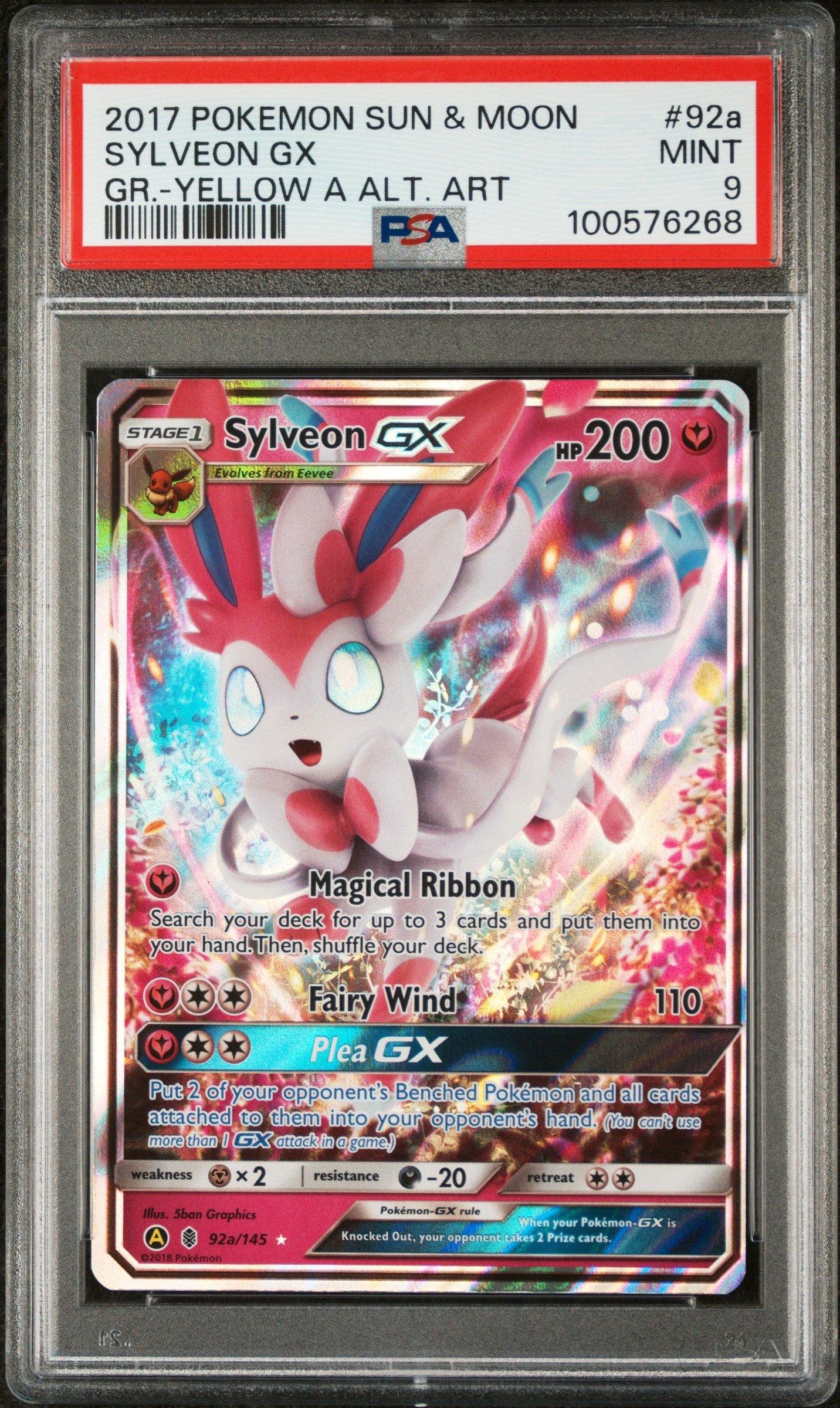 2017 Pokemon Sun & Moon Guardians Rising 92a Sylveon Gx Yellow A