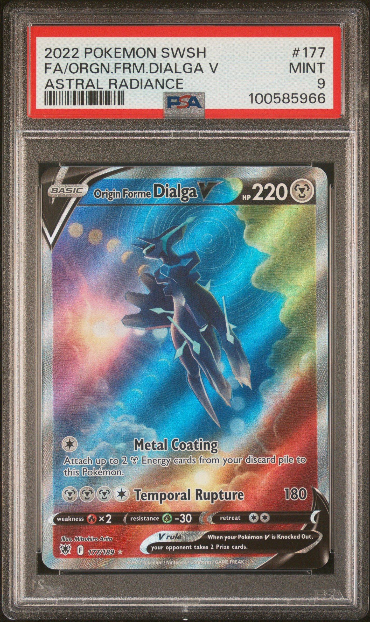 2022 Pokemon Sword & Shield Astral Radiance 177 Full Art/origin Forme Dialga V PSA
