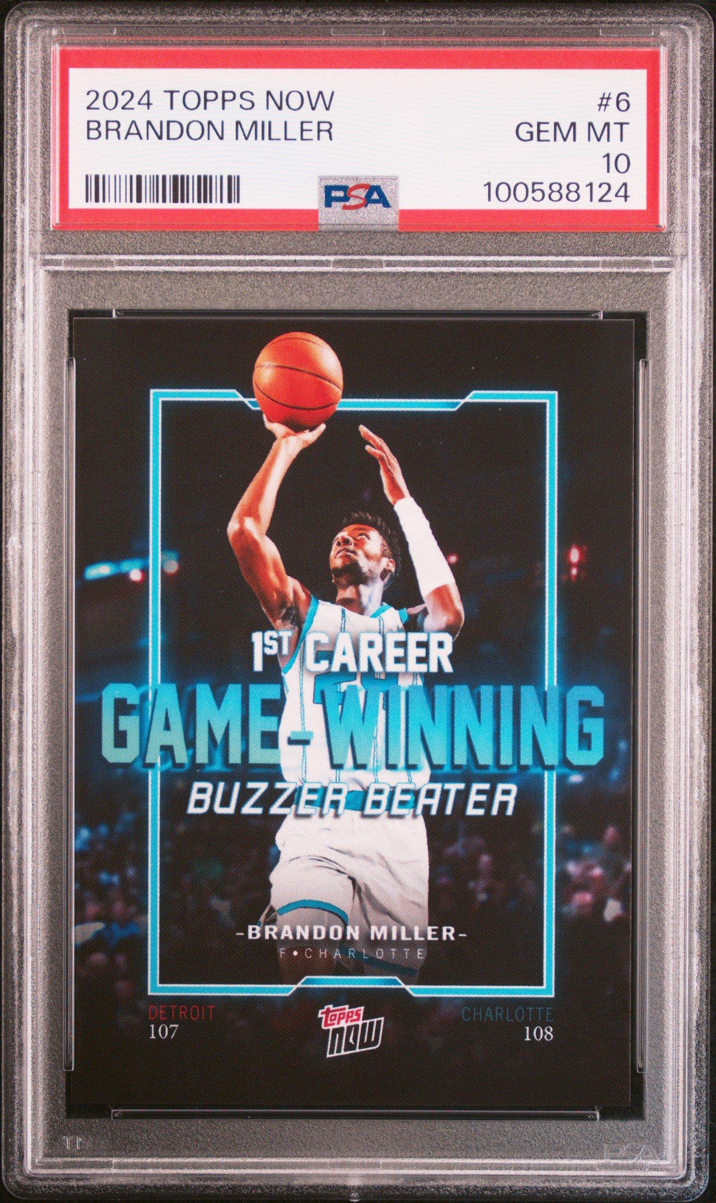 2024 Topps Now 6 Brandon Miller PSA 10 Graded Card | GameStop
