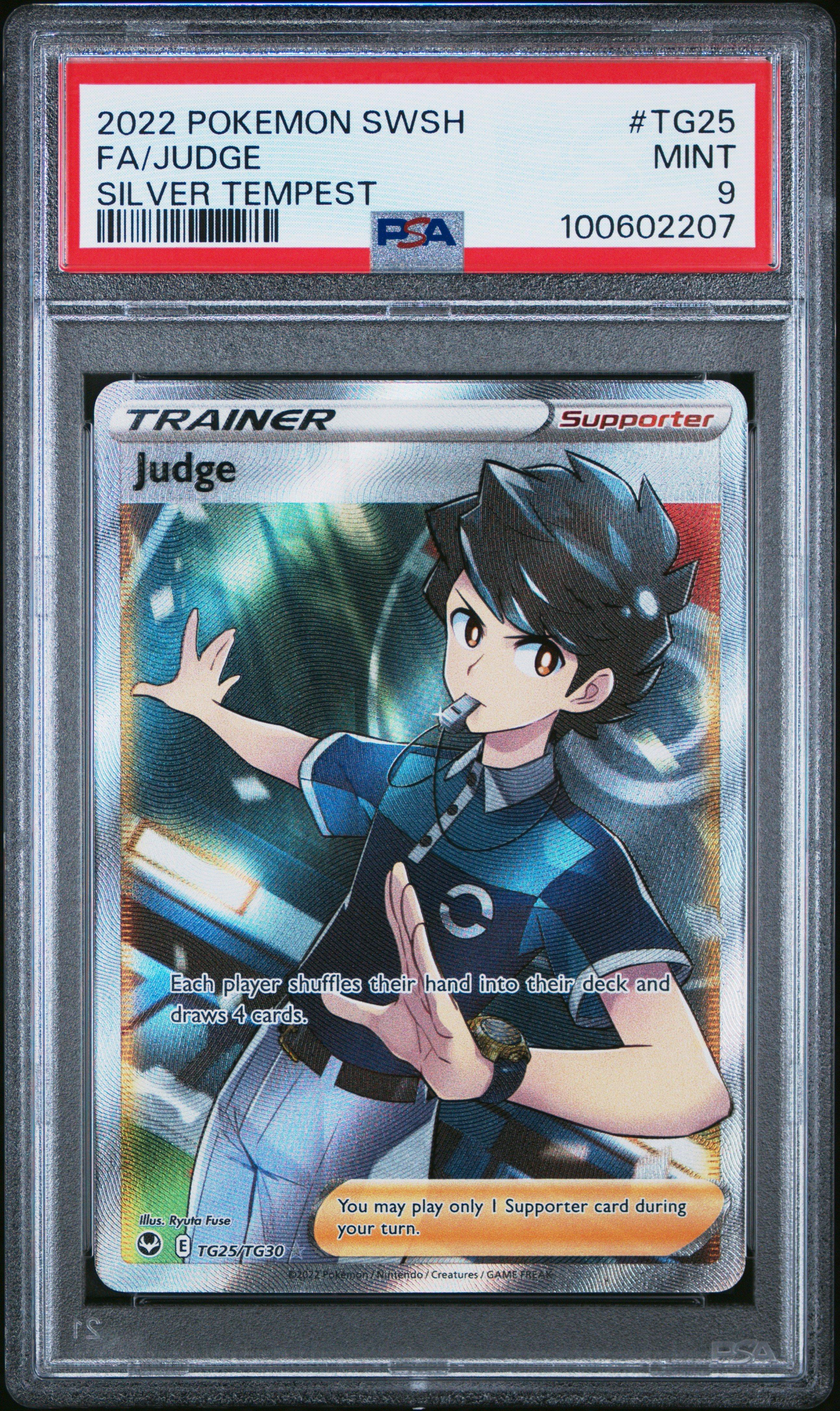 2022 Pokemon Sword & Shield Silver Tempest Tg25 Full Art/judge PSA