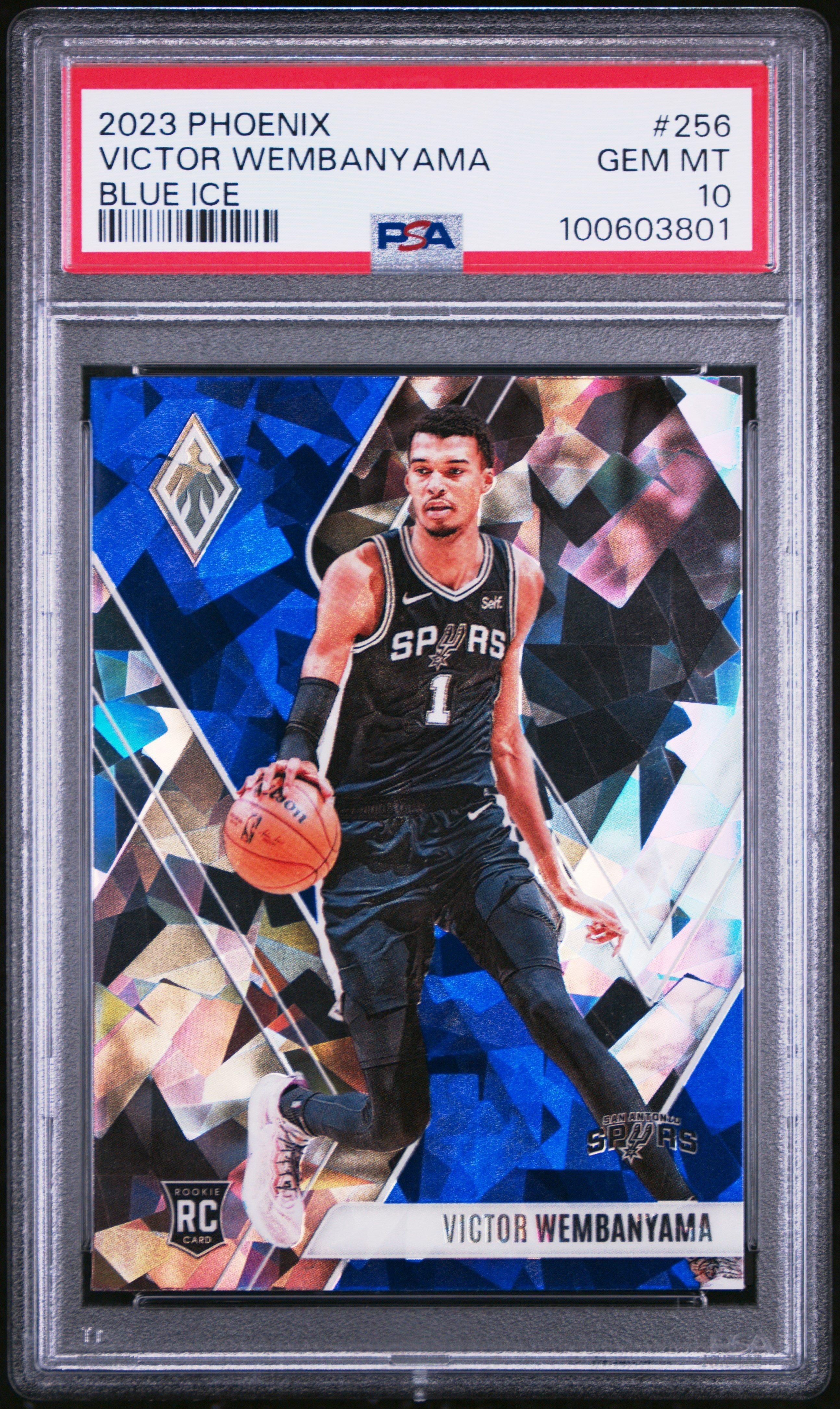 2023 Panini Phoenix 256 Victor Wembanyama Blue Ice PSA 10