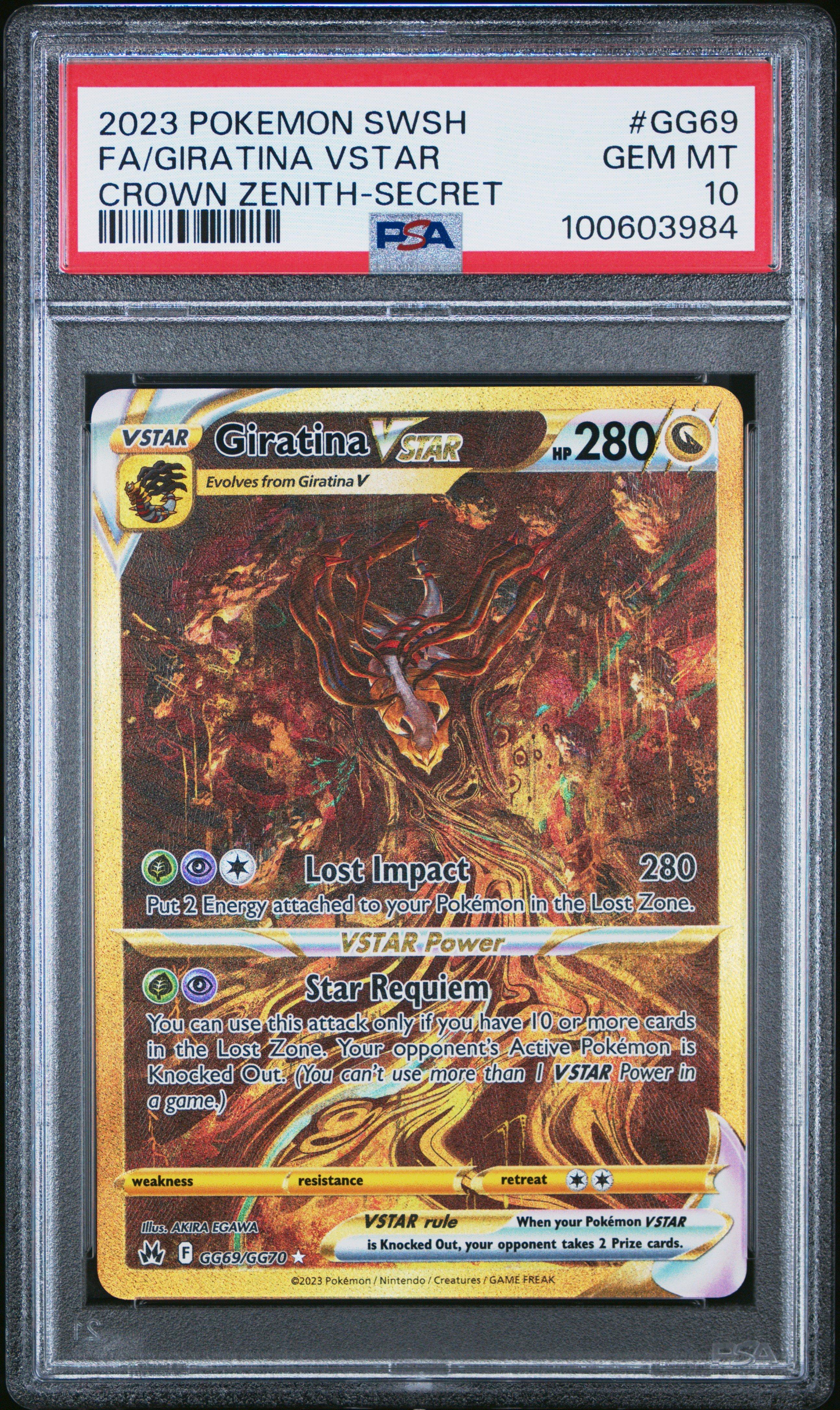 2023 Pokemon Sword And Shield Crown Zenith Gg69 Full Art/giratina