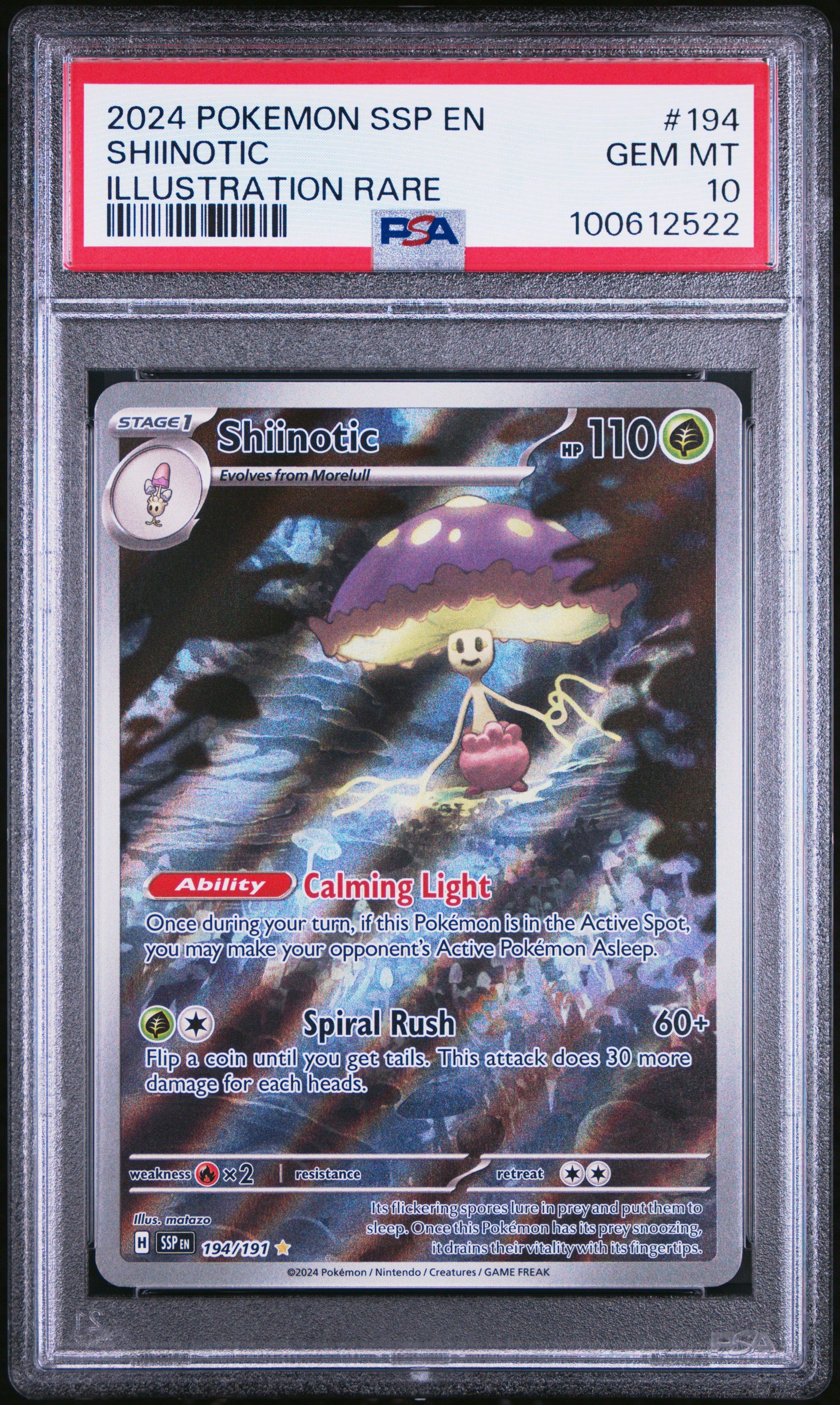 2024 Pokemon Ssp En-surging Sparks 194 Shiinotic Illustration Rare