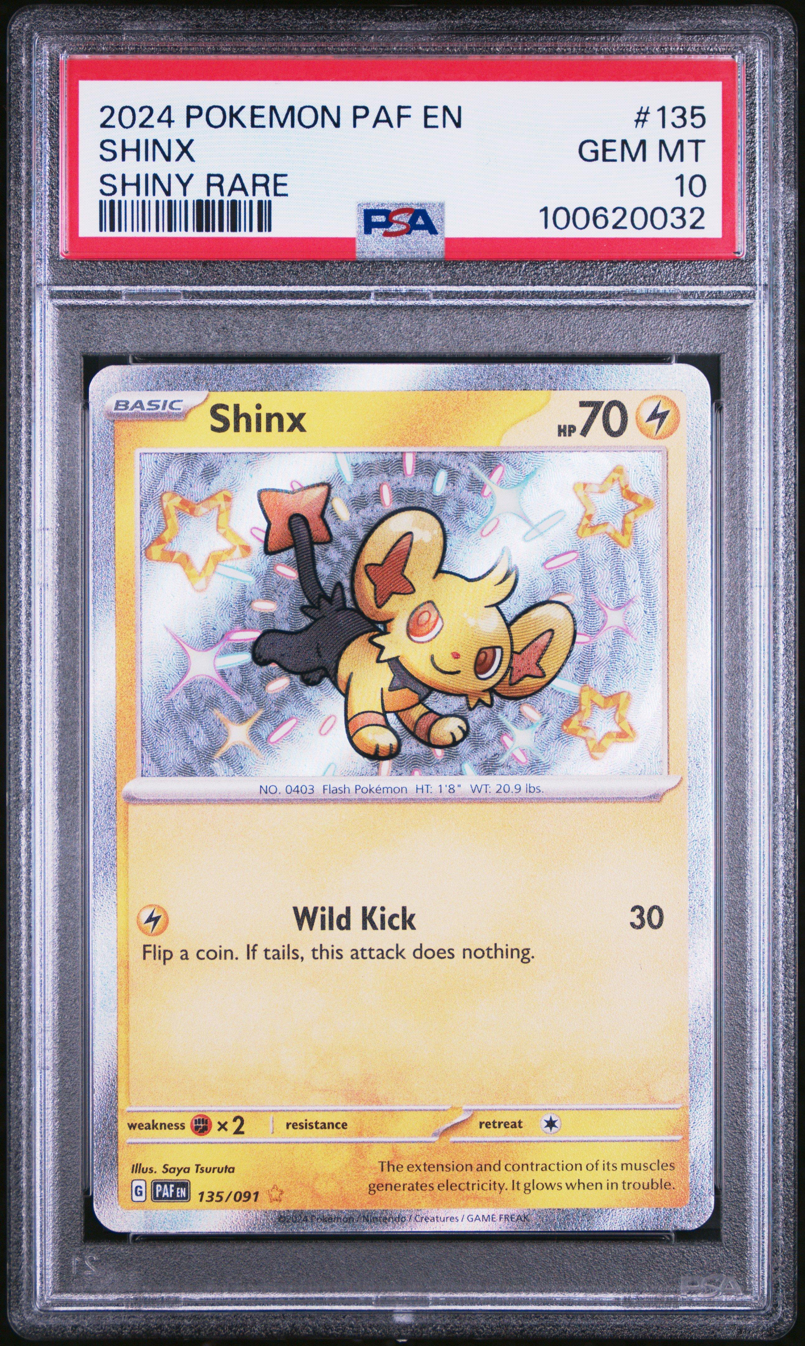 2024 Pokemon Paf En-paldean Fates 135 Shinx Shiny Rare PSA 10 Graded Card |  GameStop