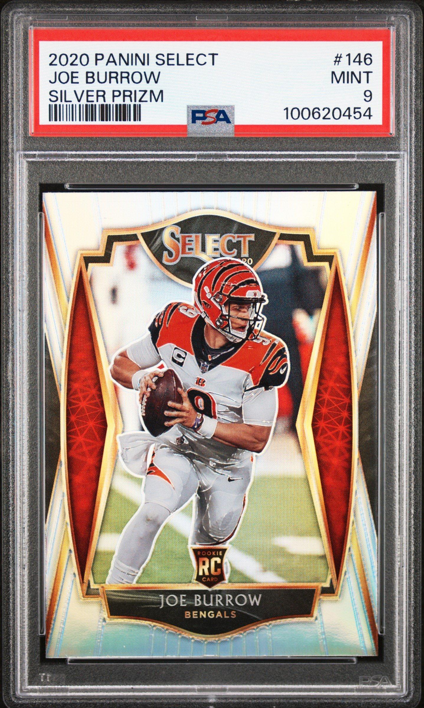 2020 Panini Select 146 Joe Burrow Silver Prizm PSA 9 Graded Card | GameStop