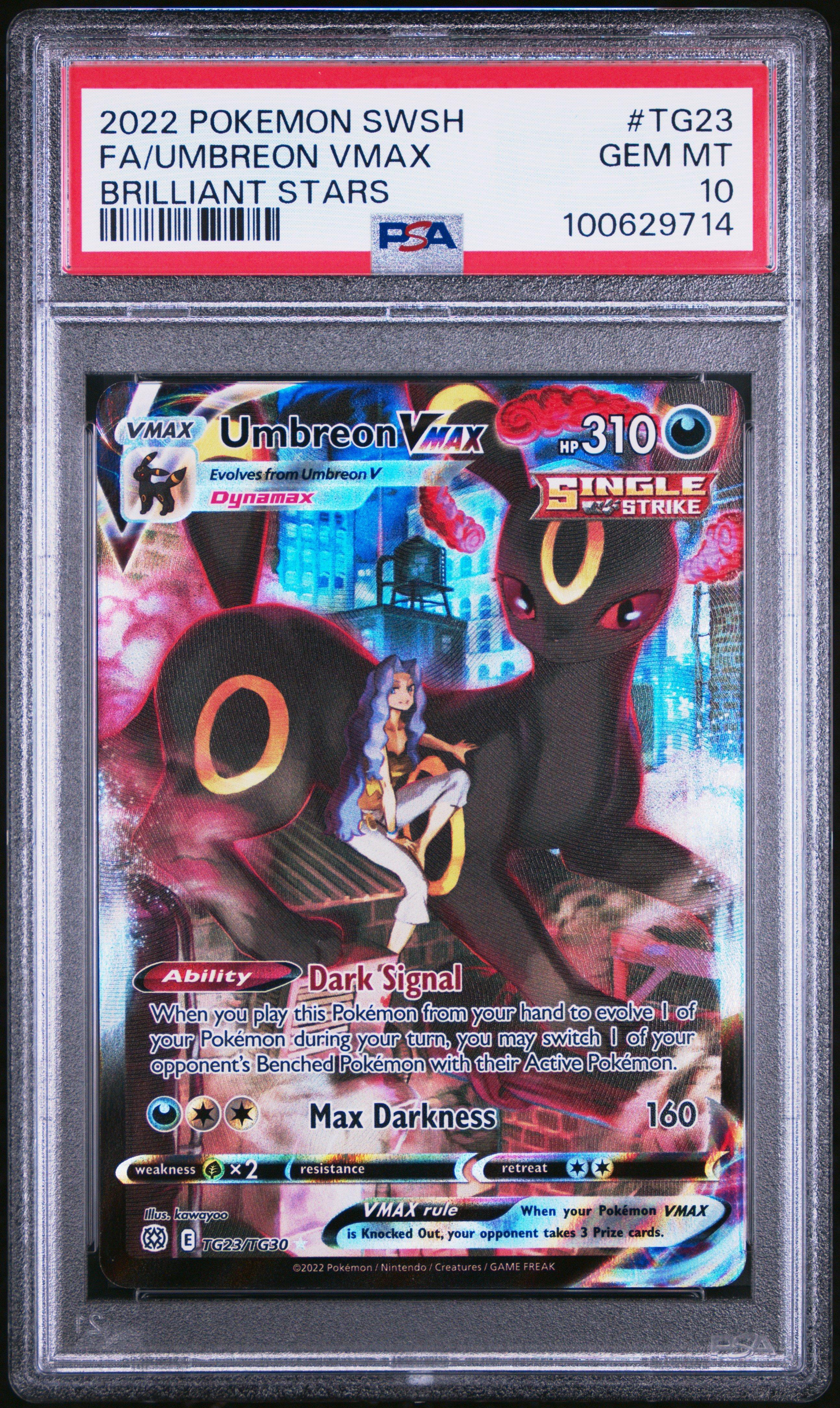 キ*ラ様 Umbreon V & VMAX PSA 10 2022 Pokemon Sword & Shield Brilliant Stars Tg23 Full Art/umbreon