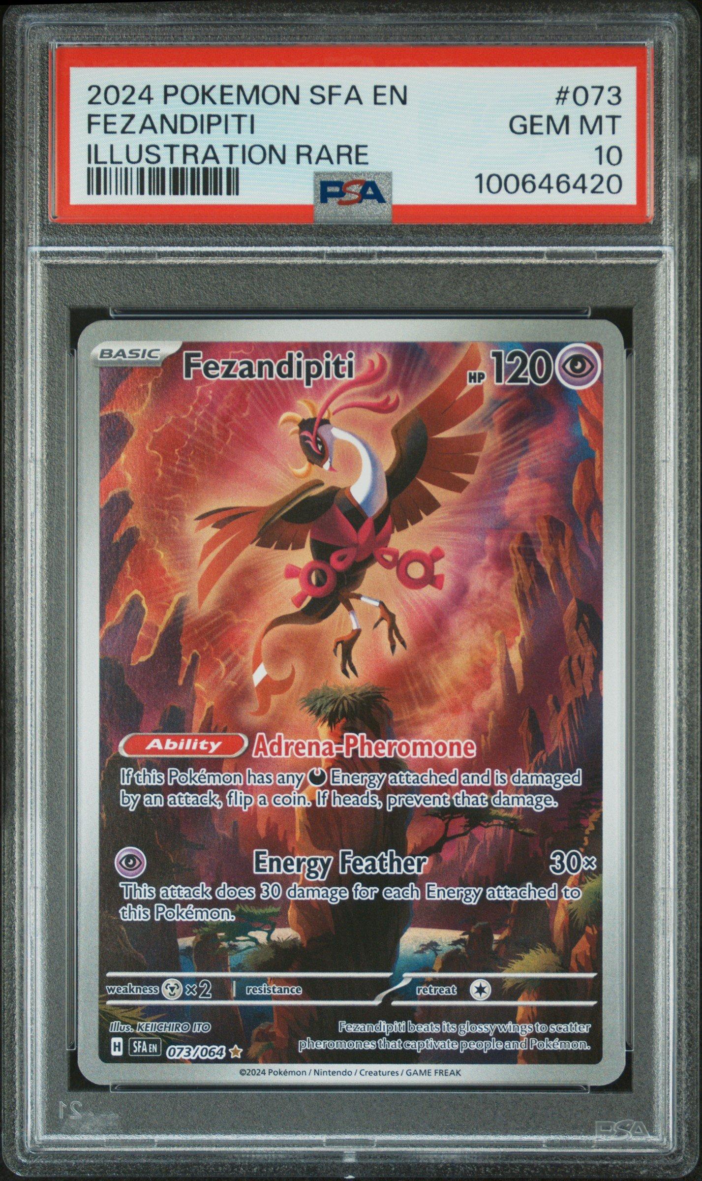 2024 Pokemon Sfa En-shrouded Fable 073 Fezandipiti Illustration Rare PSA