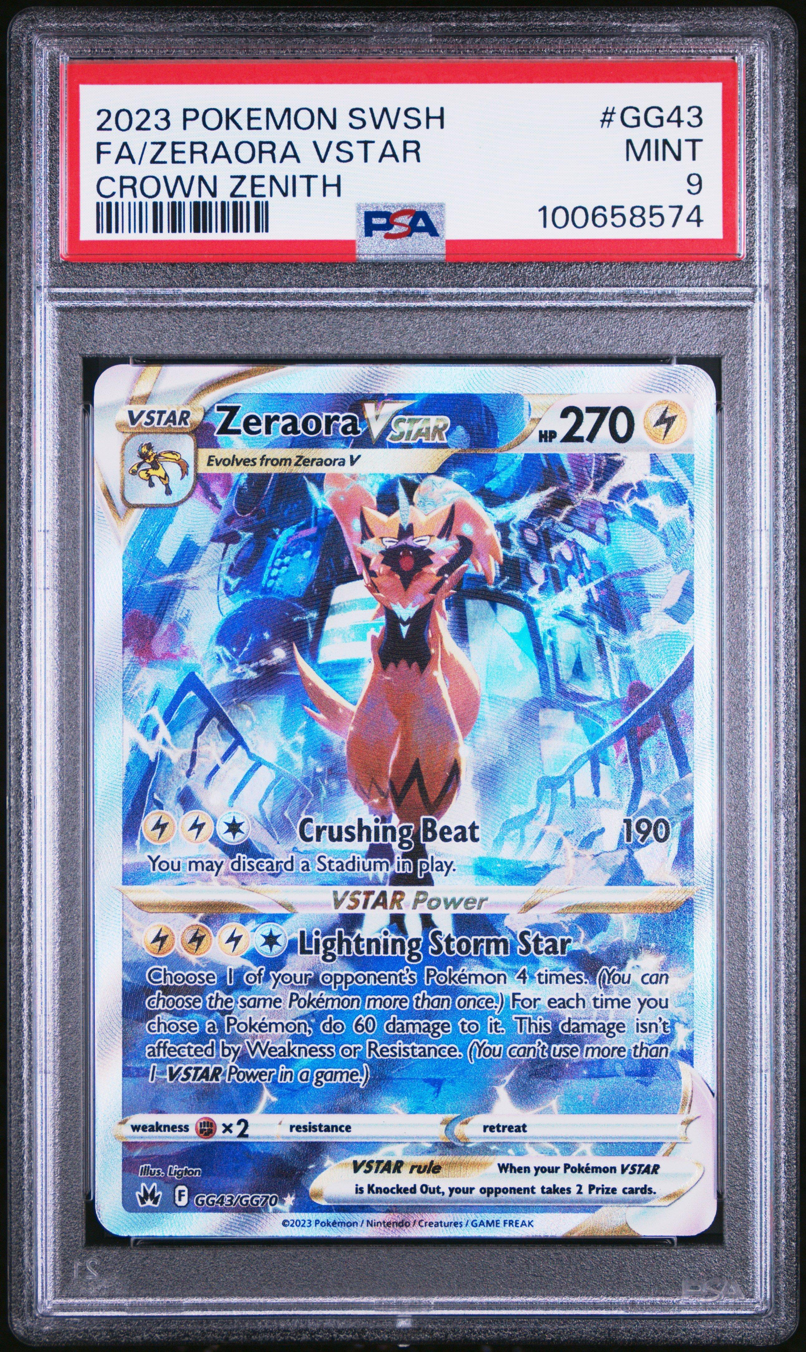 2023 Pokemon Sword And Shield Crown Zenith Gg43 Full Art/zeraora