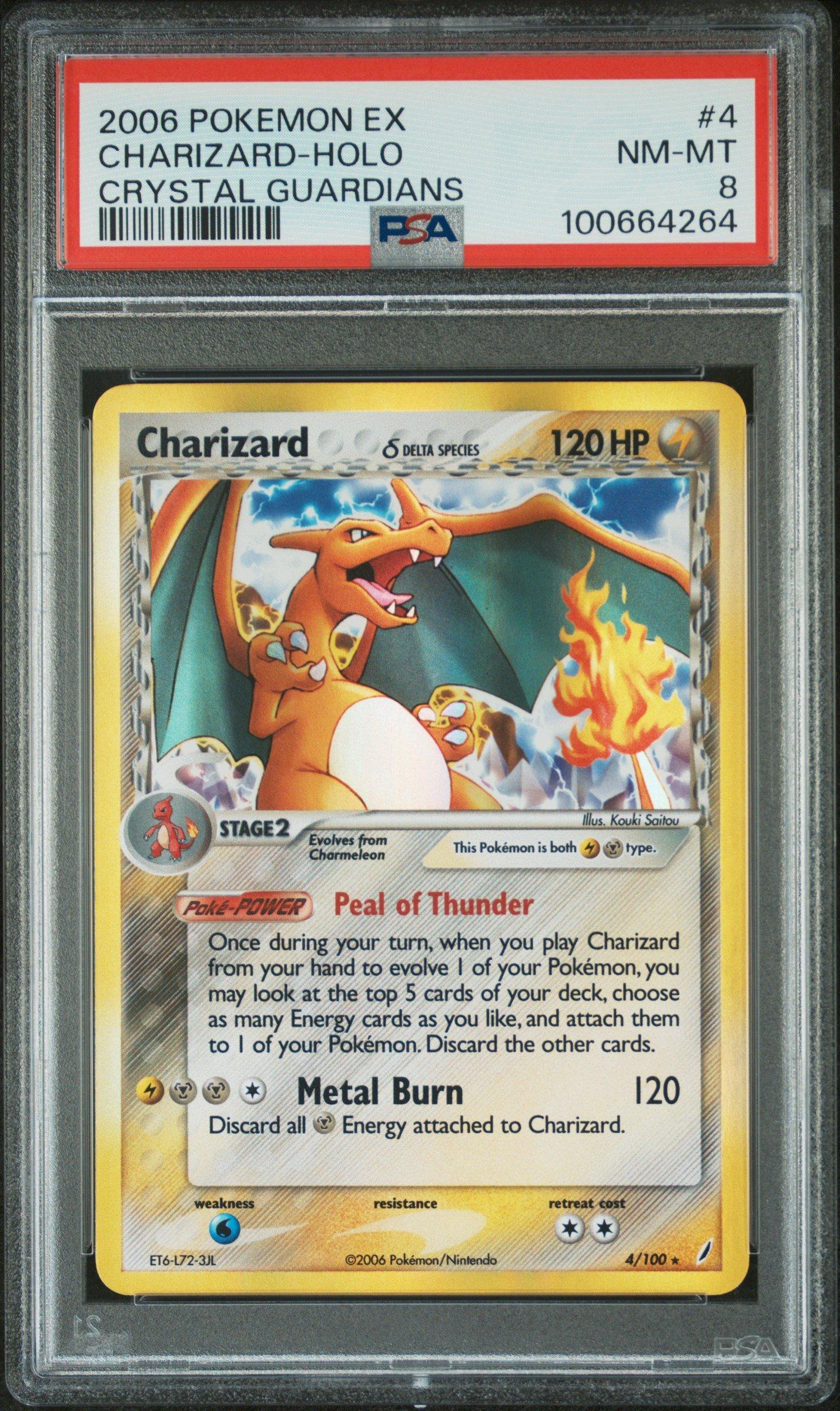 2006 Pokemon Ex Crystal Guardians 4 Charizard-holo PSA