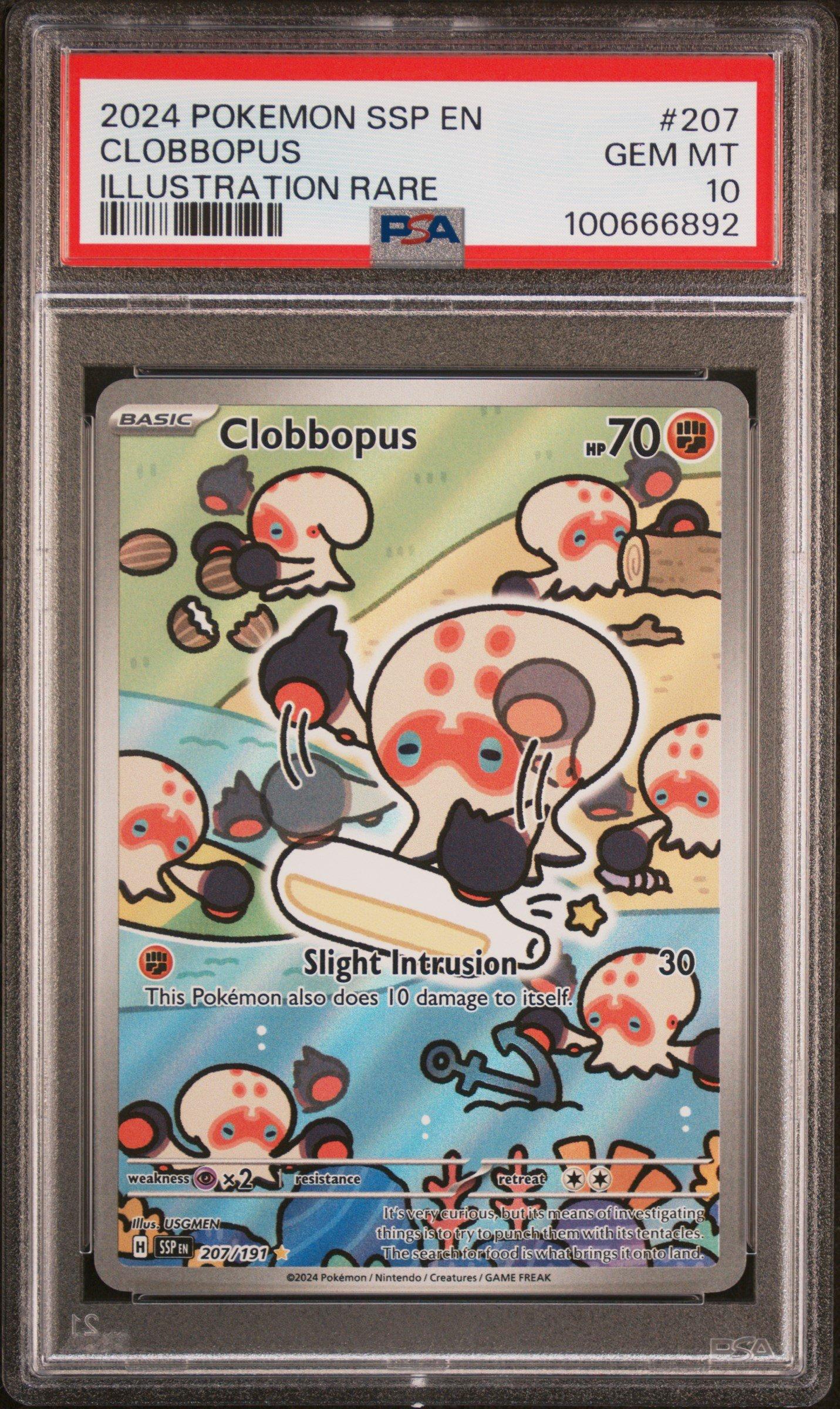 psa10 クルビモン 2024 Pokemon Ssp En-surging Sparks 207 Clobbopus Illustration Rare
