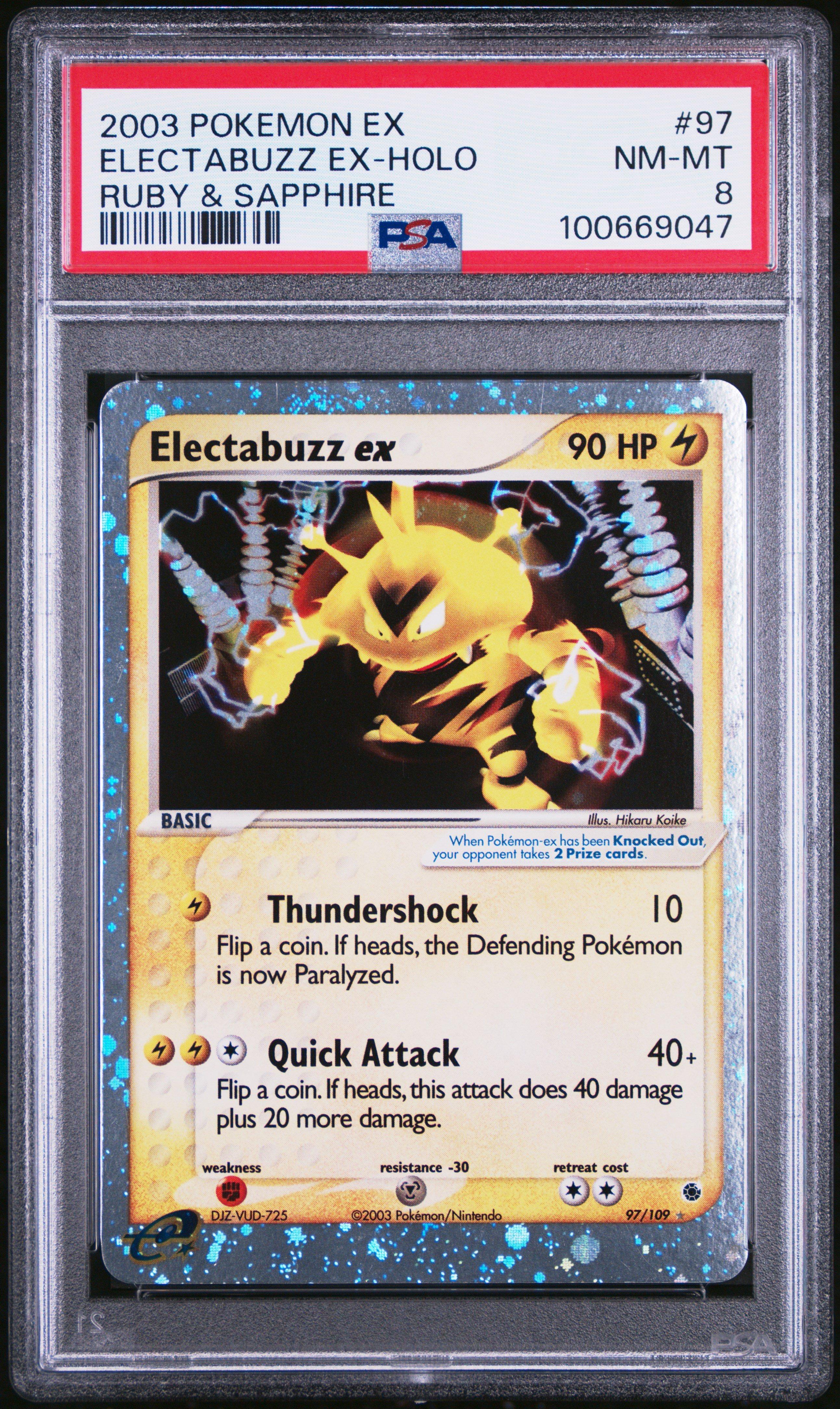 2003 Pokemon Ex Ruby & Sapphire 97 Electabuzz Ex-holo PSA