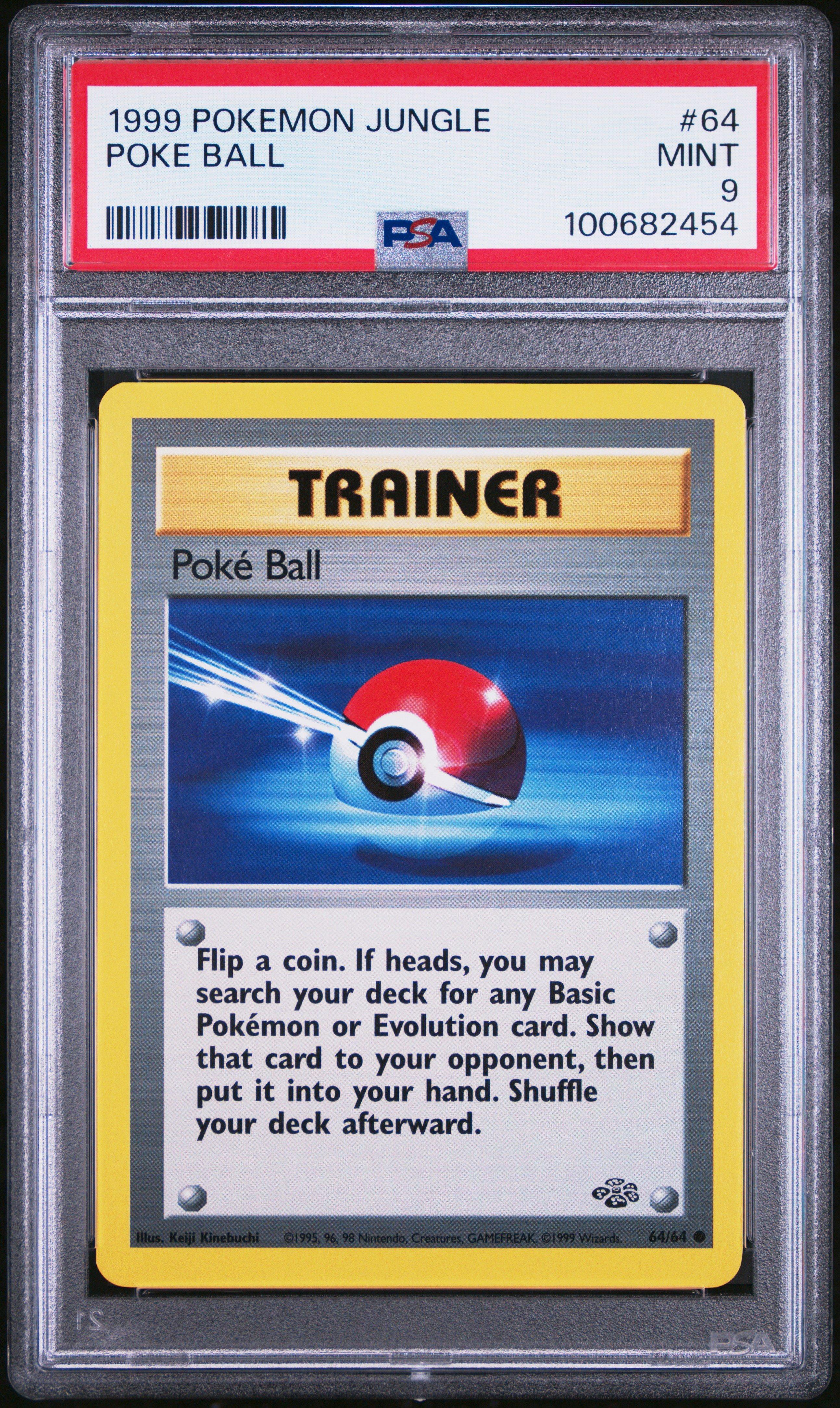 1999 Pokemon Jungle 64 Poke Ball PSA 9