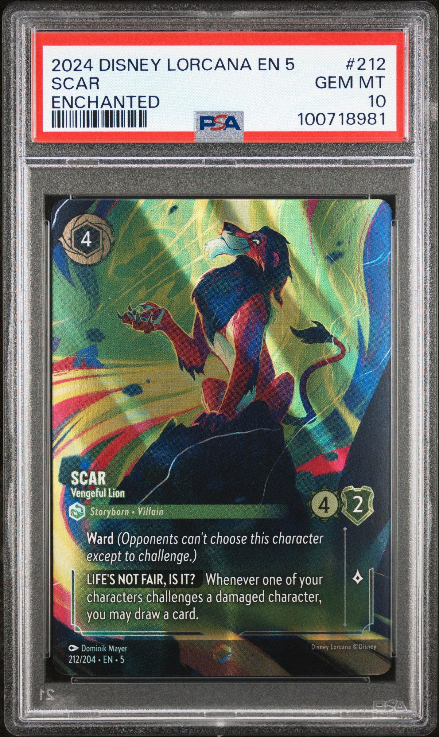 2024 Disney Lorcana En 5-shimmering Skies 212 Scar