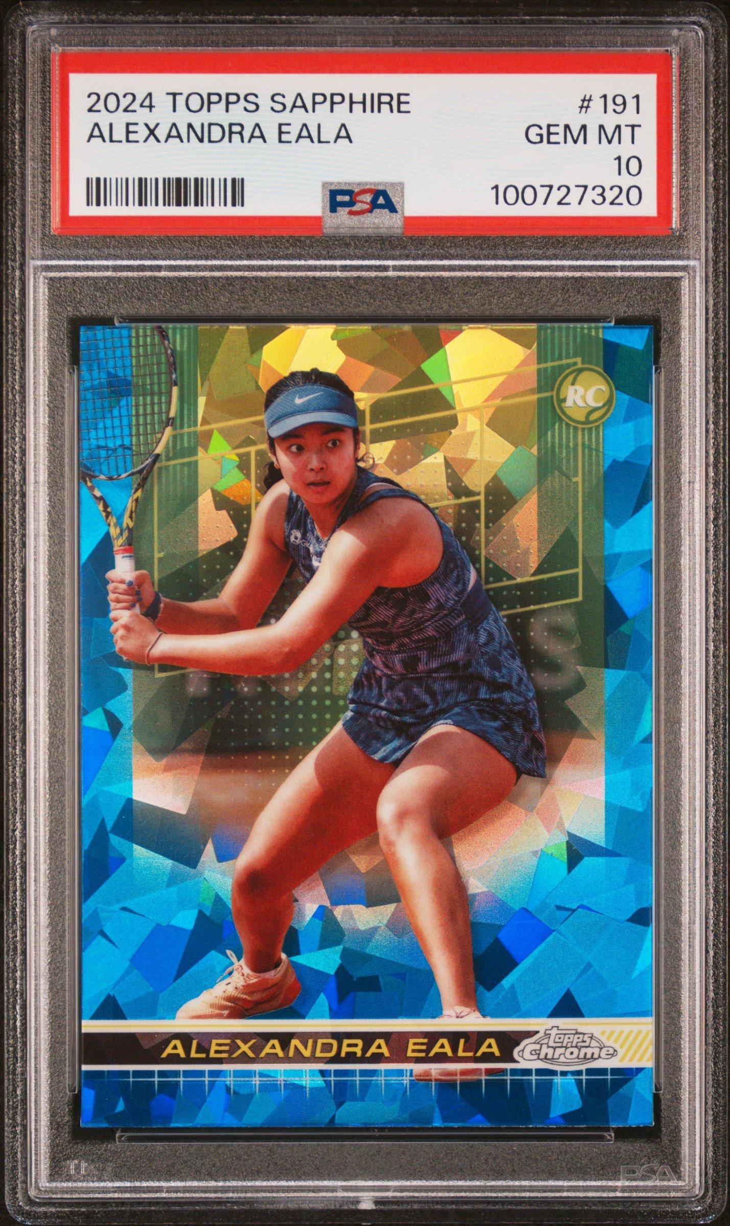 2024 Topps Chrome Sapphire Tennis 191 Alexandra Eala PSA 10