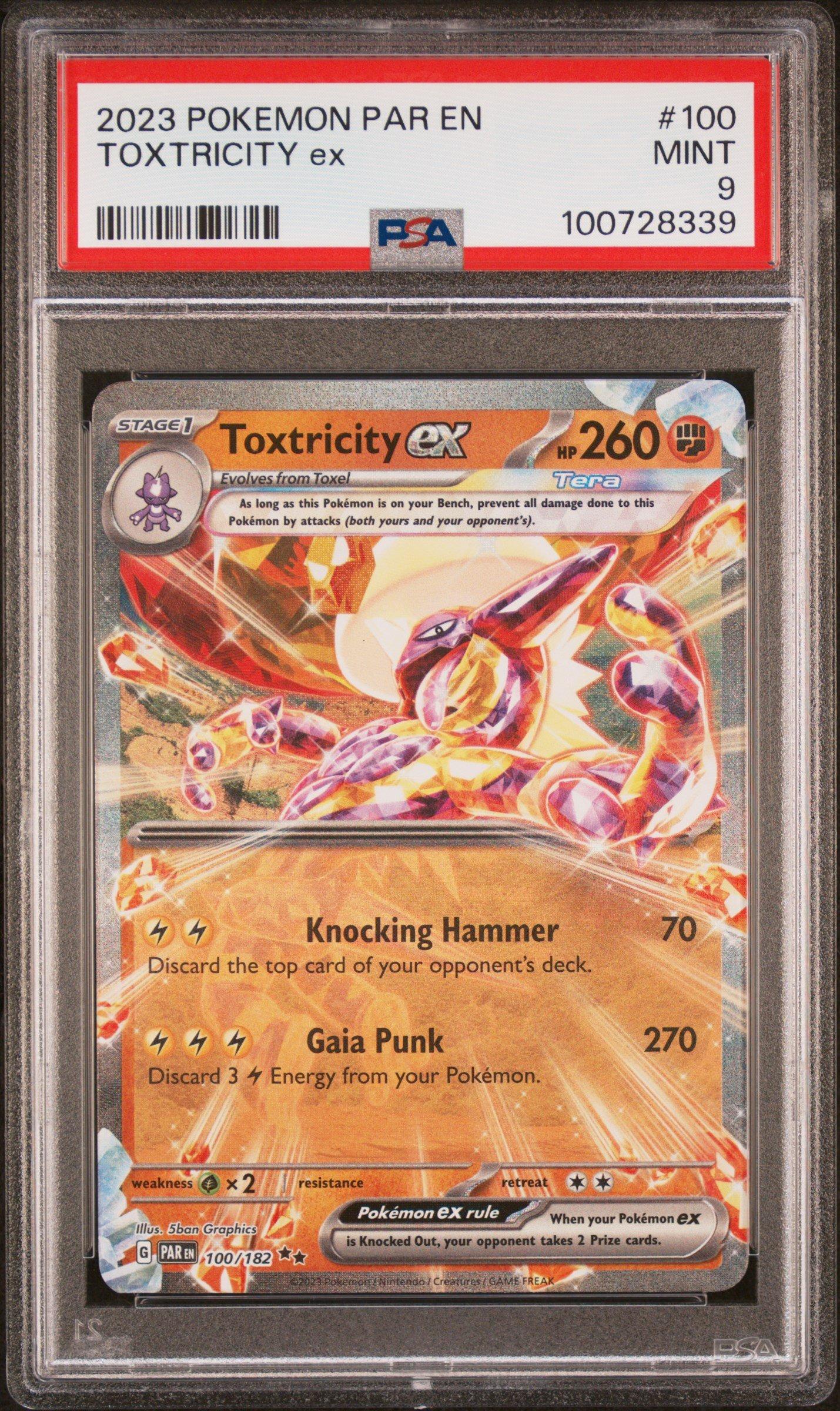 2023 Pokemon Par En-paradox Rift 100 Toxtricity Ex PSA 9